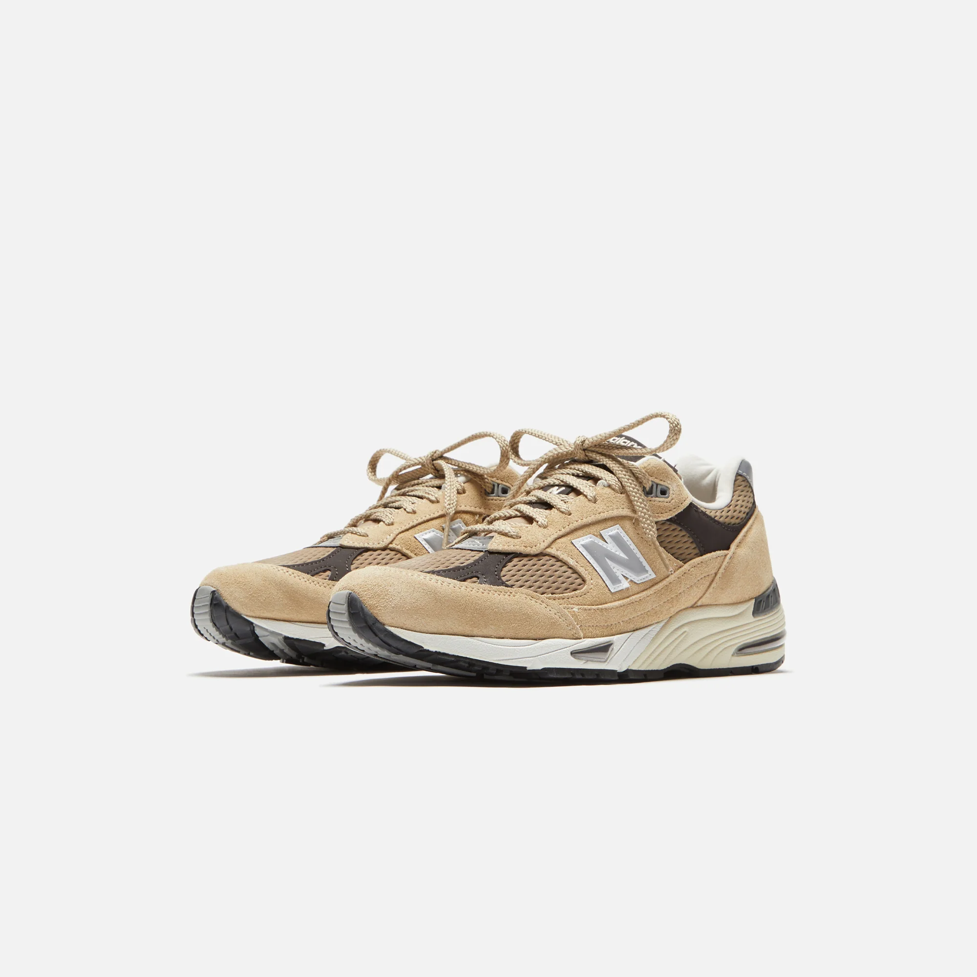 New Balance Made in UK 991v1 Finale - Pale Khaki / Silver Mink / Delicioso - Image 2