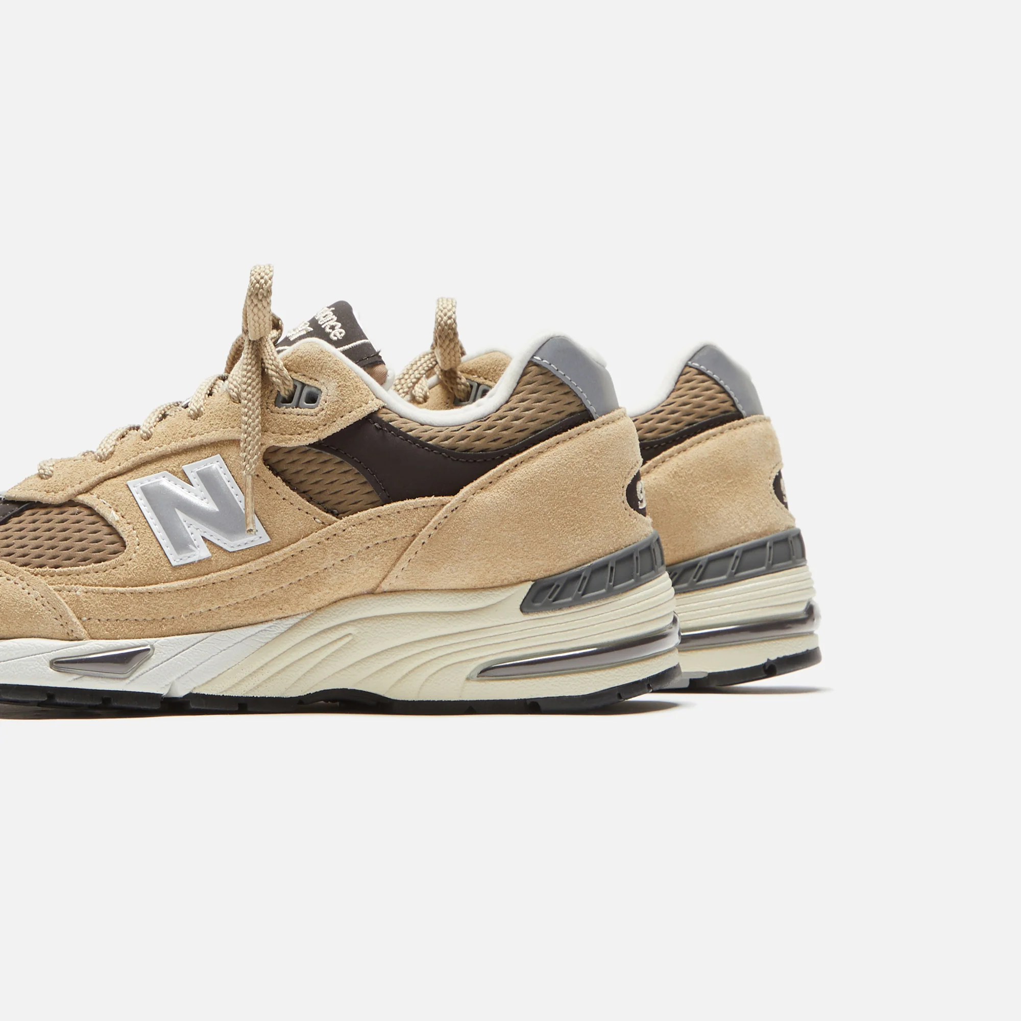 New Balance Made in UK 991v1 Finale - Pale Khaki / Silver Mink / Delicioso - Image 3