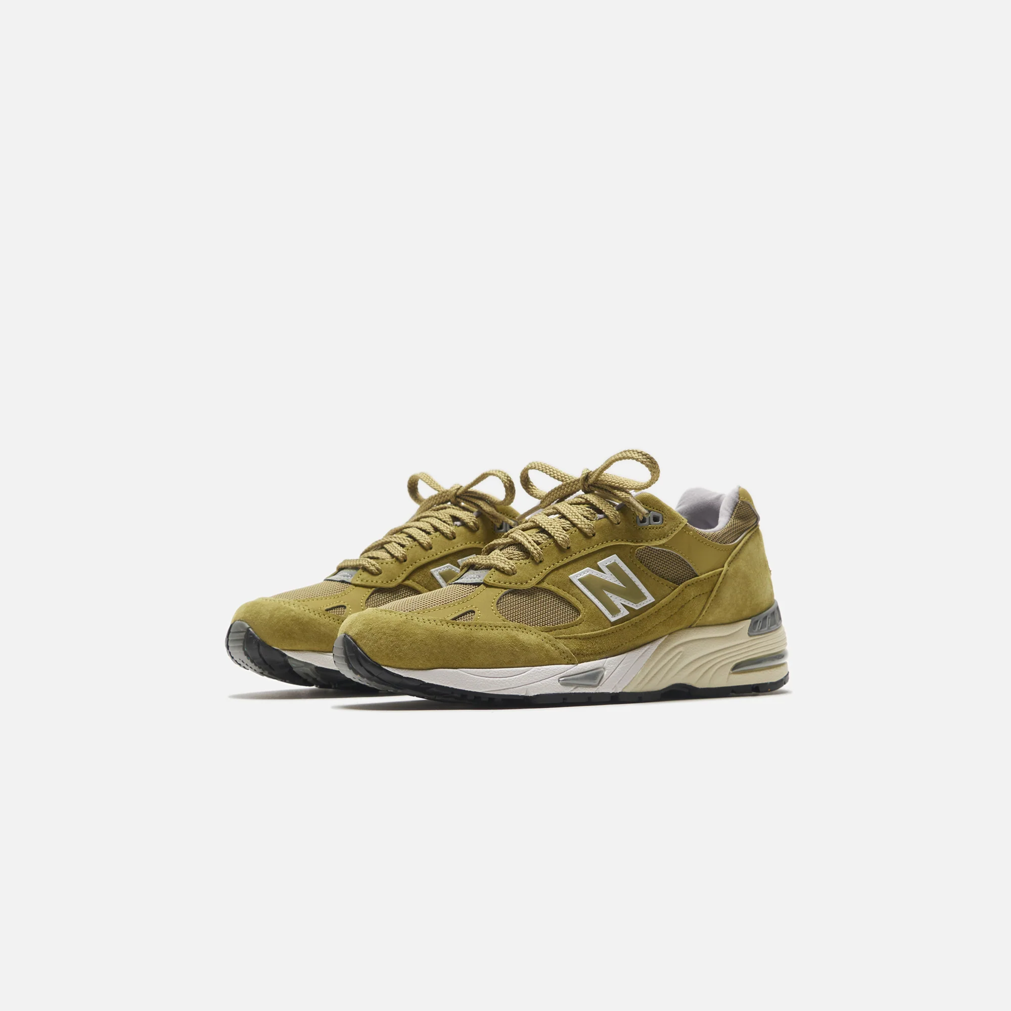 New Balance Made in UK 991 - Green Moss / Cloud Cream / White - Image 2