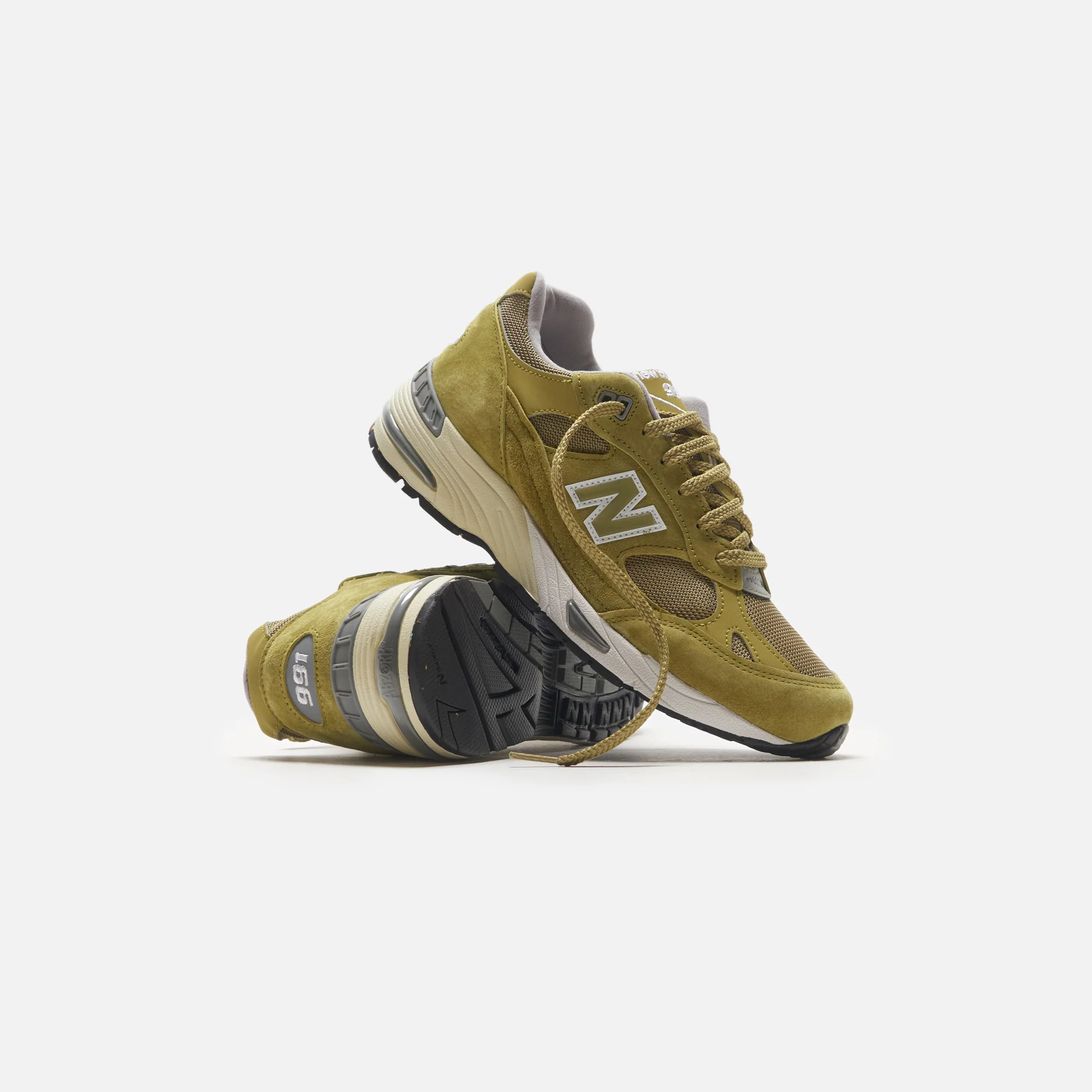 New Balance Made in UK 991 - Green Moss / Cloud Cream / White - Image 4