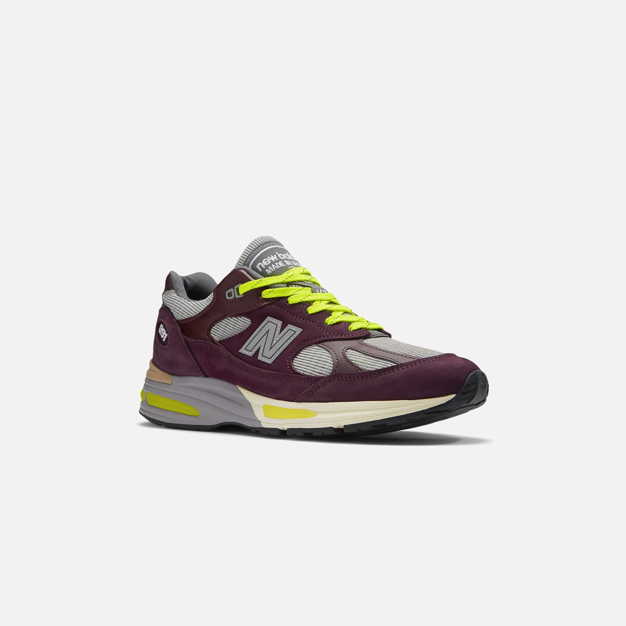 New Balance x Patta Made in UK 991v2 - Burgundy / Silver - Image 4