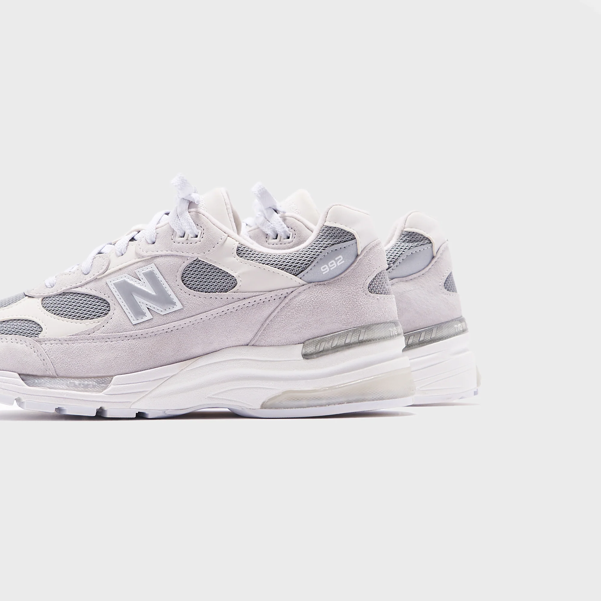 New Balance 992 Made in USA - White / Silver Metalic - Image 3