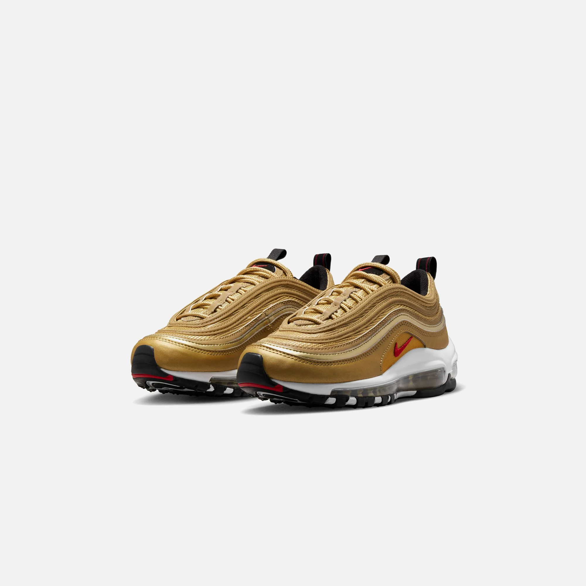 Nike Air Max 97 Qs Bg - Metallic Gold / Varsity Red / Black / White - Image 2