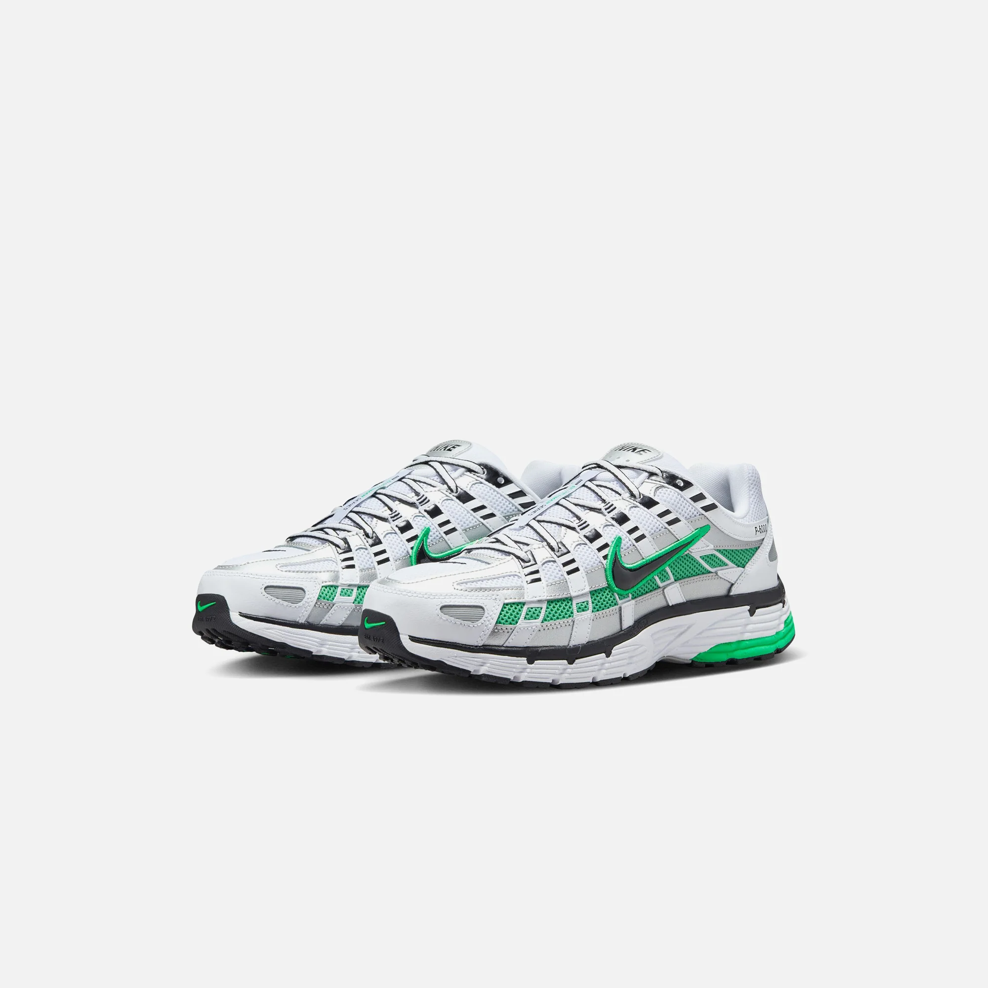Nike P-6000 - White / Black / Metallic Silver / Spring Green - Image 2