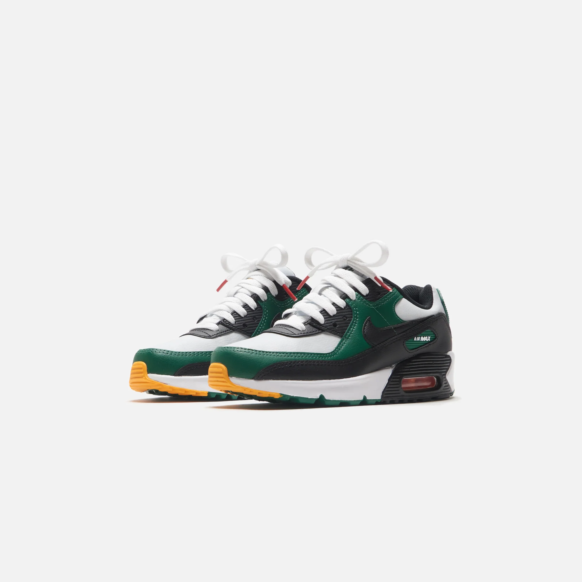 Nike Grade School Air Max 90 LTR - Pure Platinum / Black / Gorge Green - Image 2
