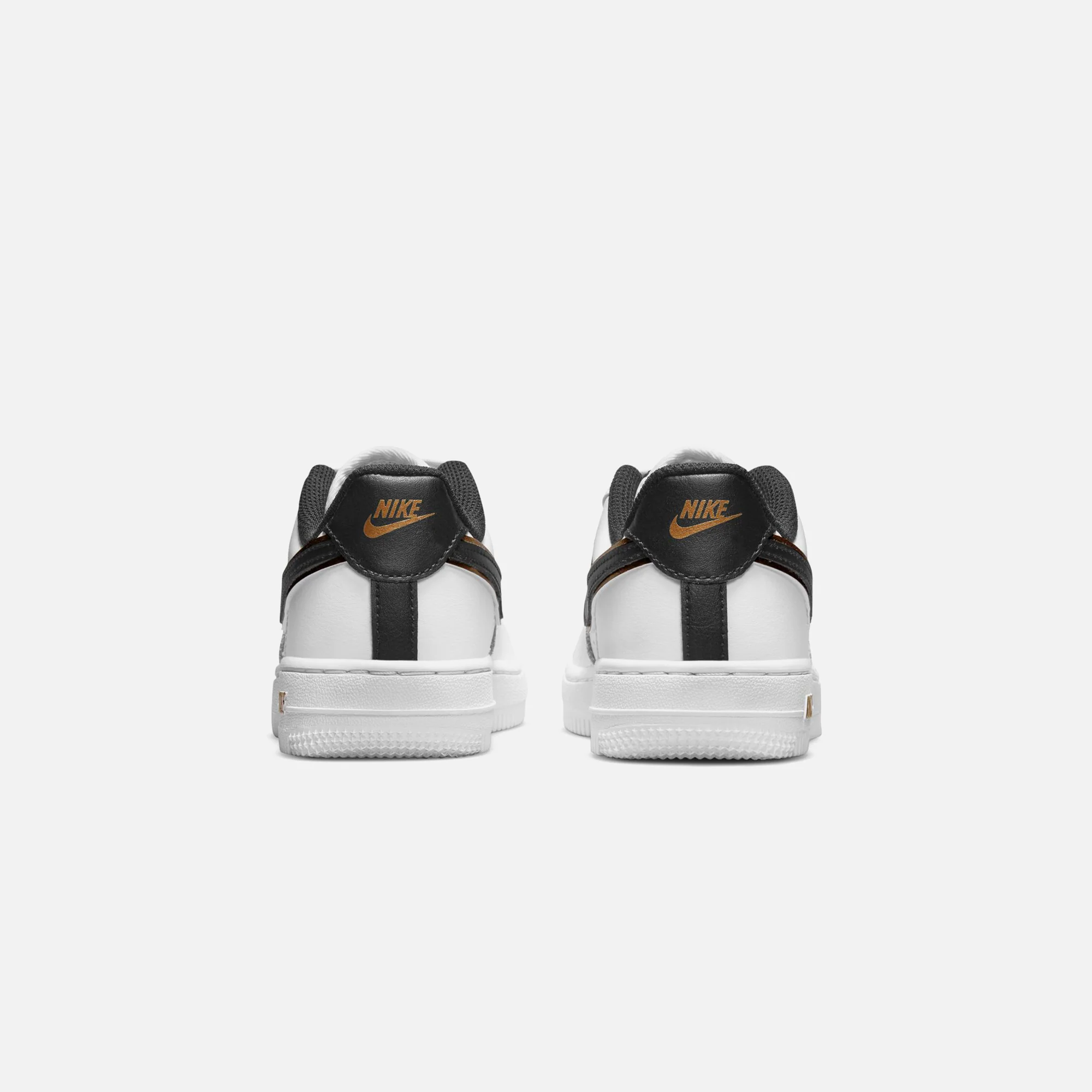 Nike PS Air Force 1 Lv8 - White / Black / Metallic Gold - Image 6