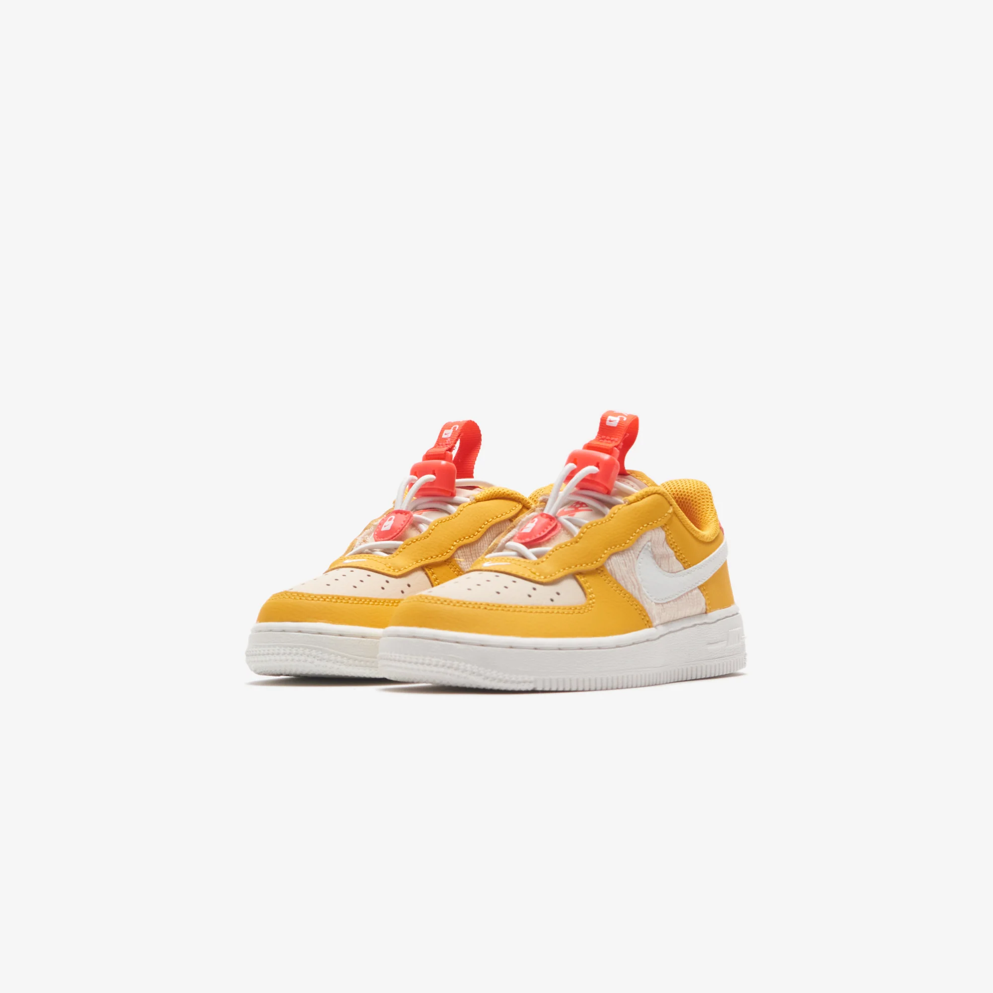 Nike Force 1 Toggle SE - Yellow Ochre / Pearl White / Bright Crimson / Summit White - Image 2