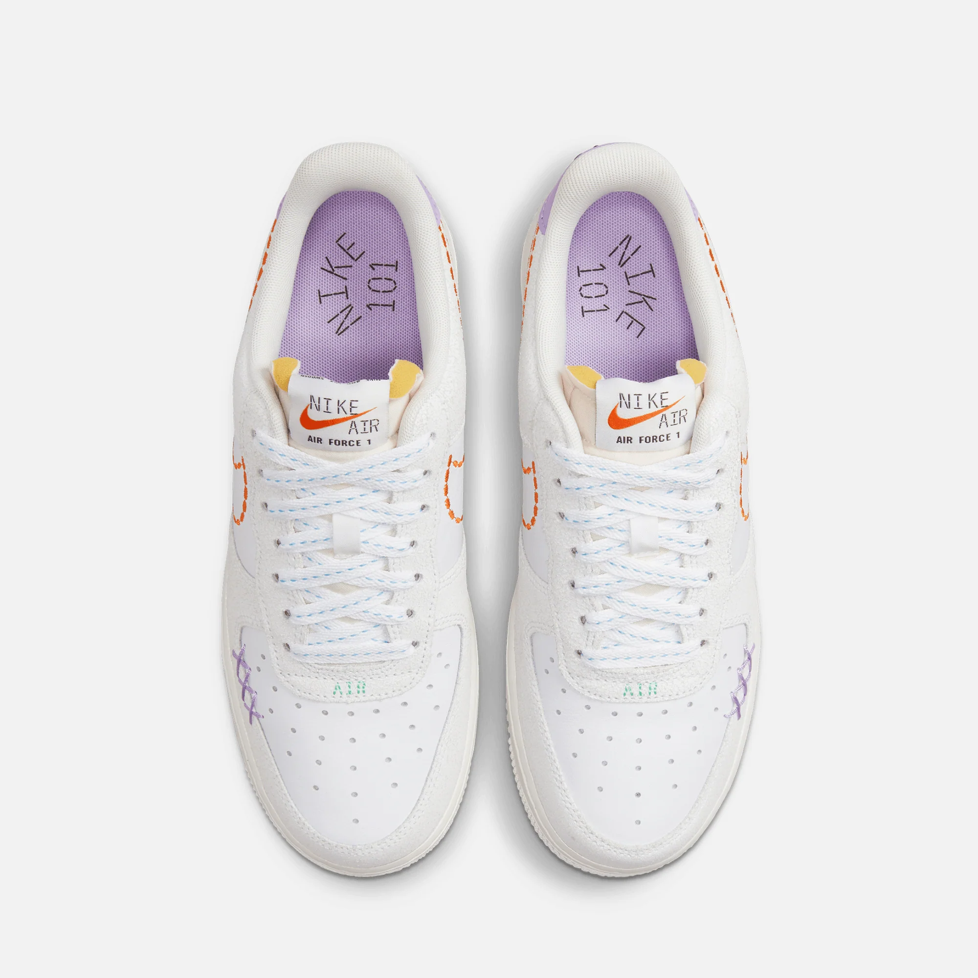 Nike Wmns Air Force 1 `07 SECD - White / Orange / Purple - Image 4