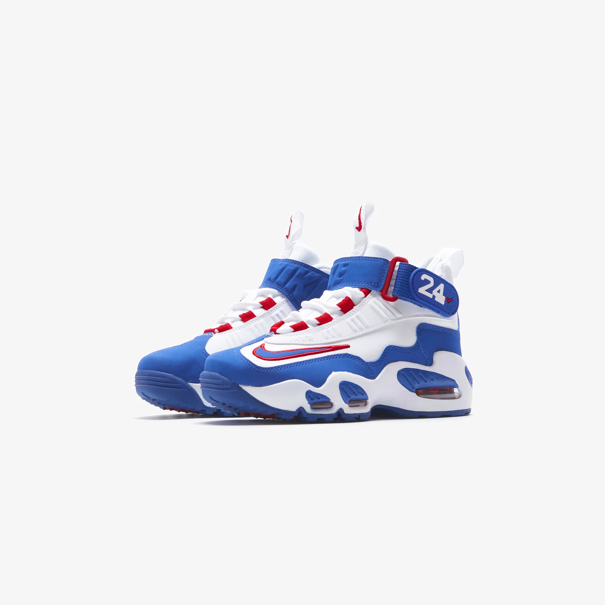Nike Grade School Air Griffey Max 1 - White / Old Royal / Gym Red - Image 3