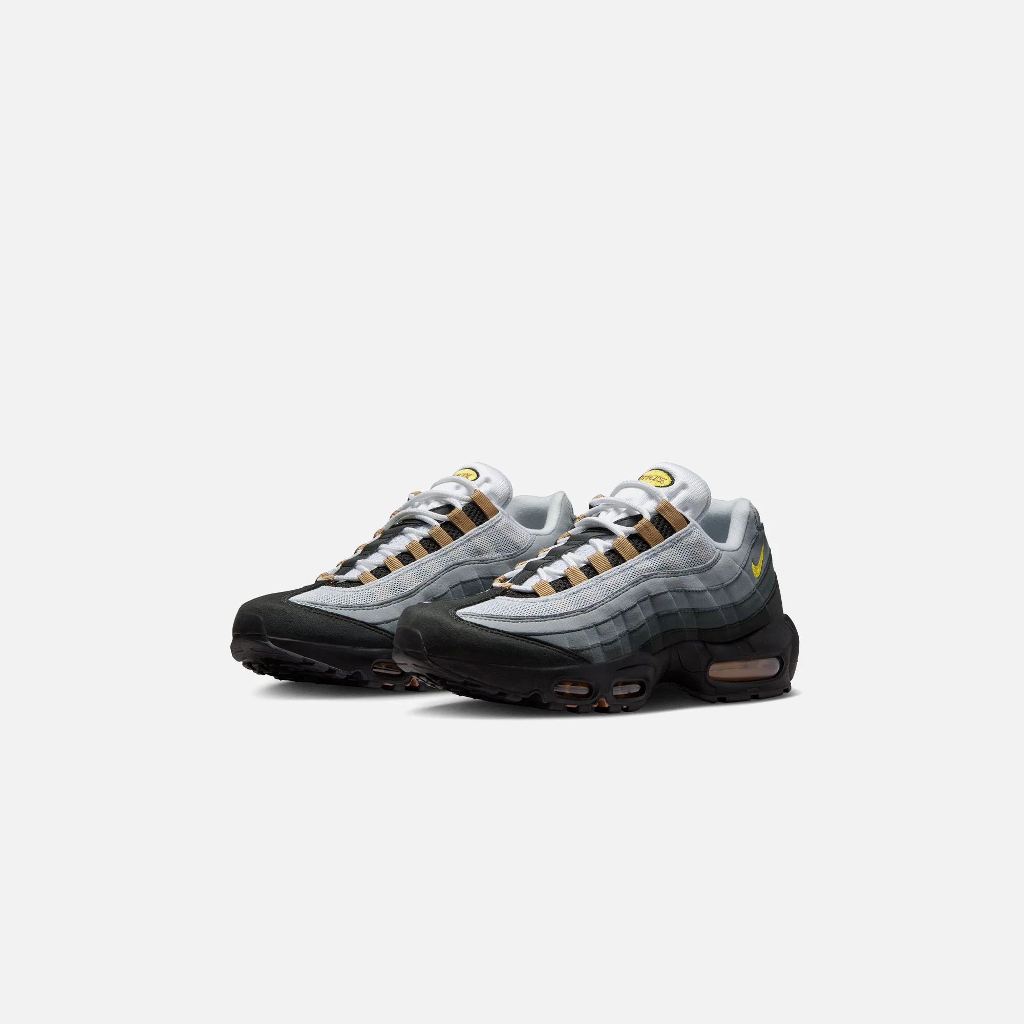 Nike Air Max 95 Icons - White / Wolf Grey / Cool Grey / Yellow Strike - Image 2