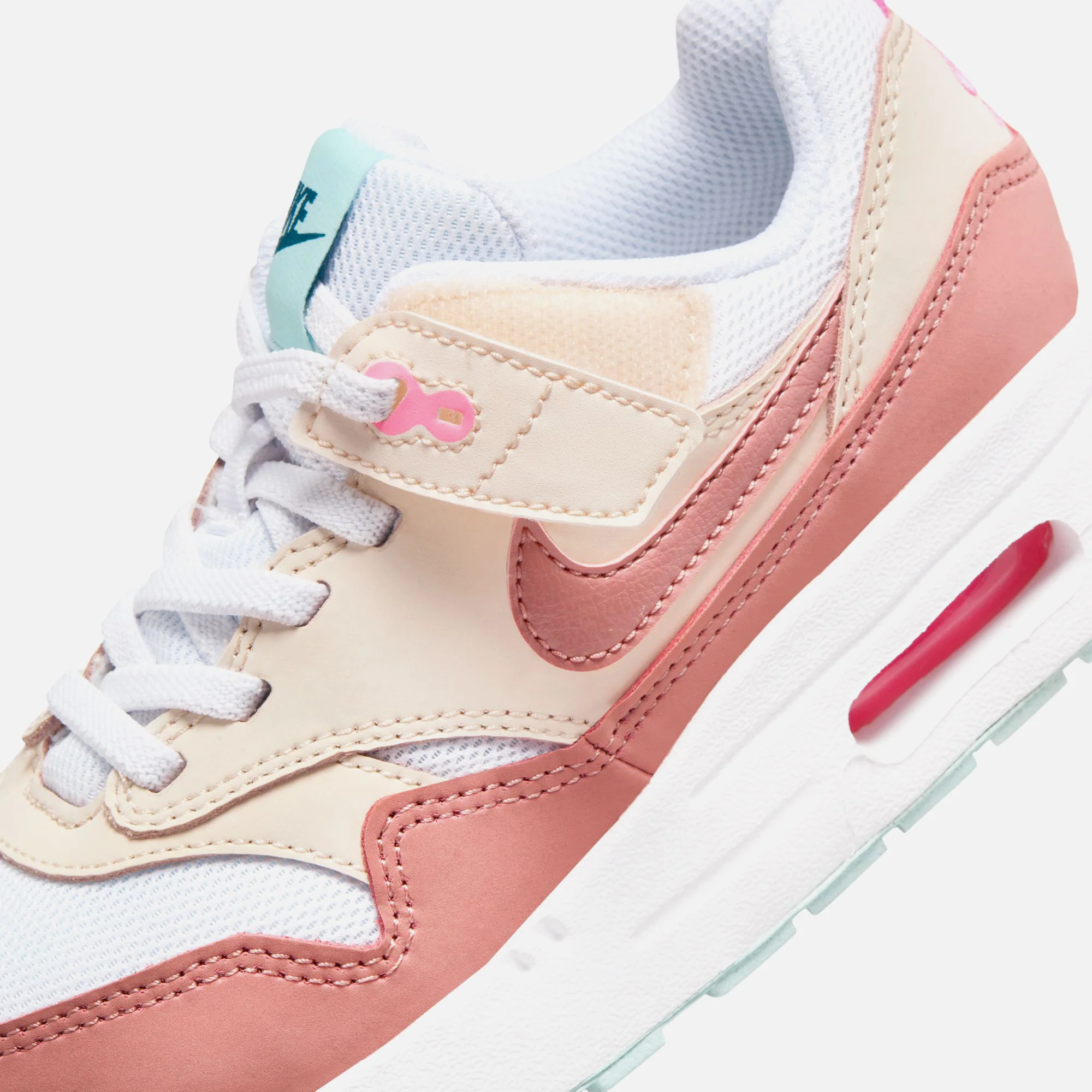 Nike PS Air Max 1 - White / Red Stardust / Guava Ice / Pink Spell - Image 7