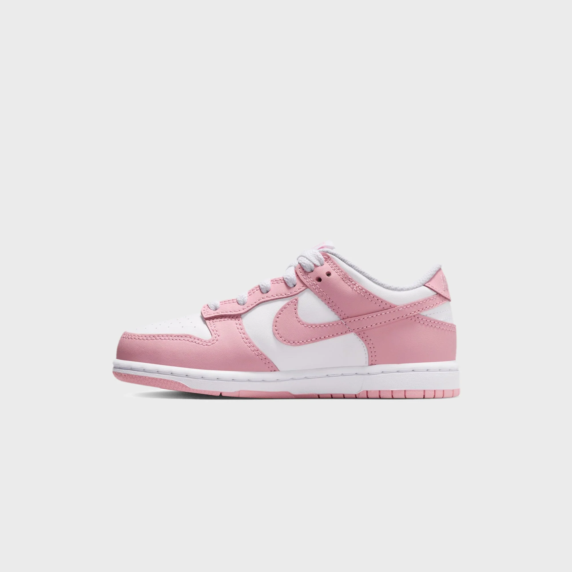 Nike GS Dunk Low - White / Medium Soft Pink / White / White - Image 5