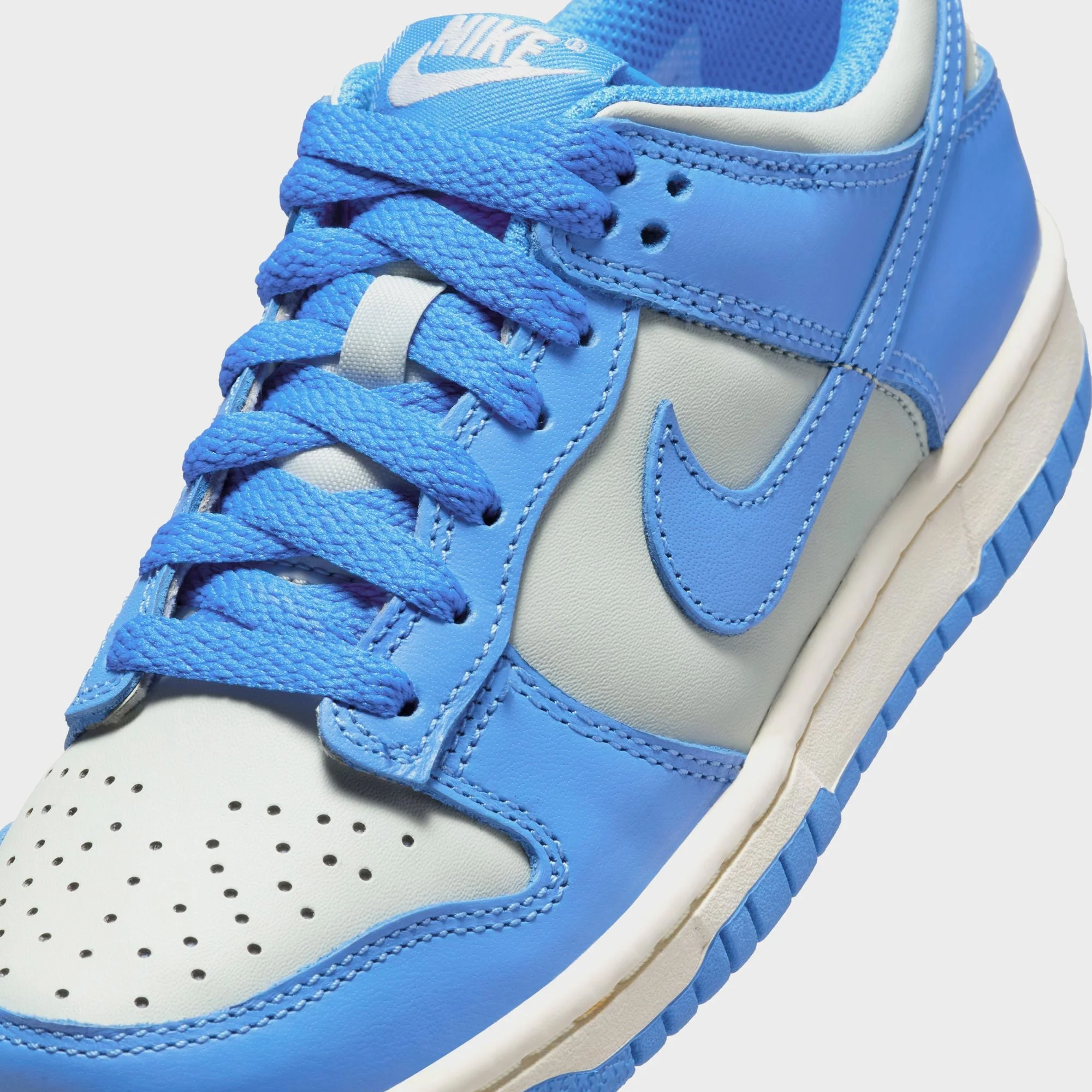 Nike GS Dunk Low - Light Silver / Light Photo Blue / Sail - Image 6