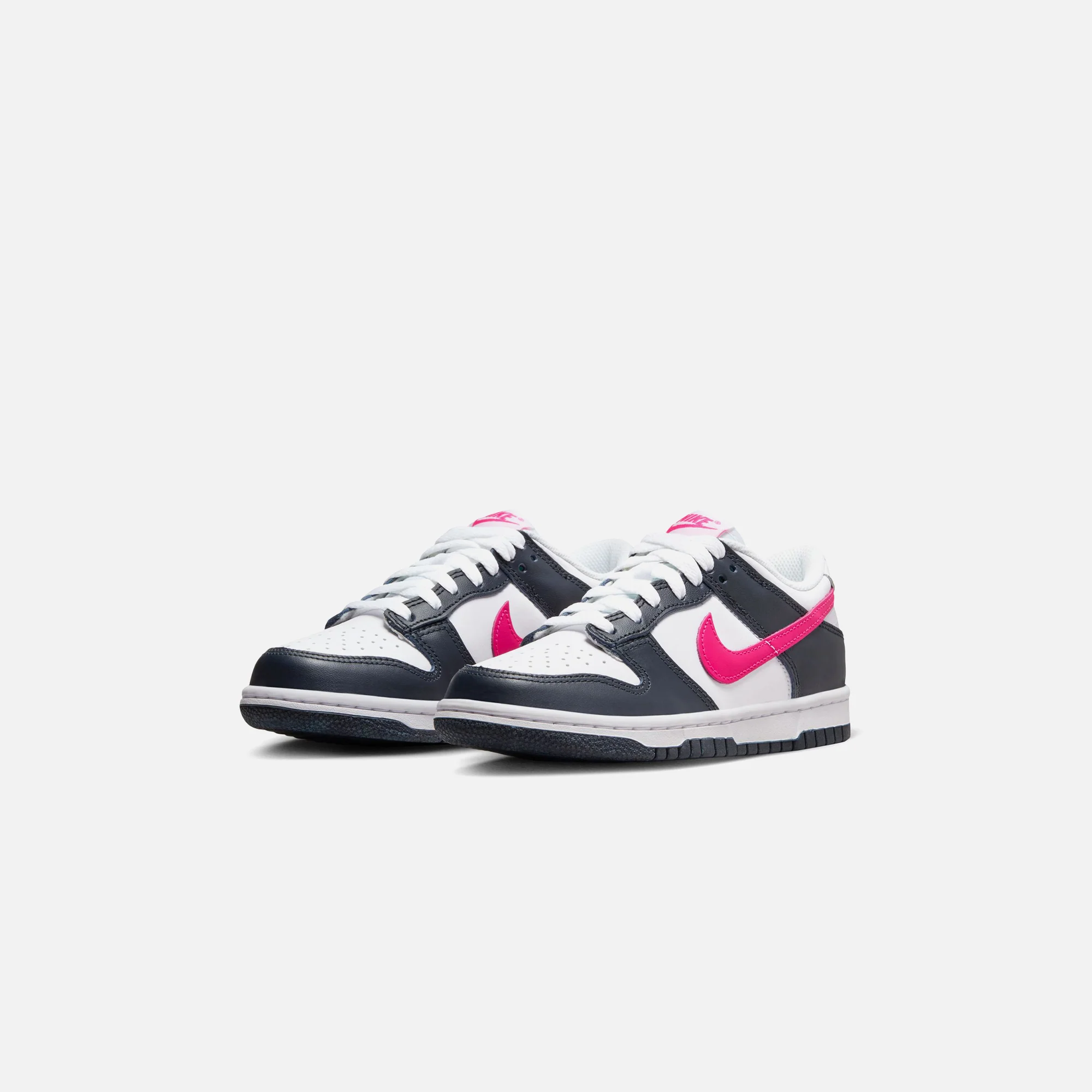 Nike GS Dunk Low - Dark Obsidian / Fierce Pink / White - Image 2