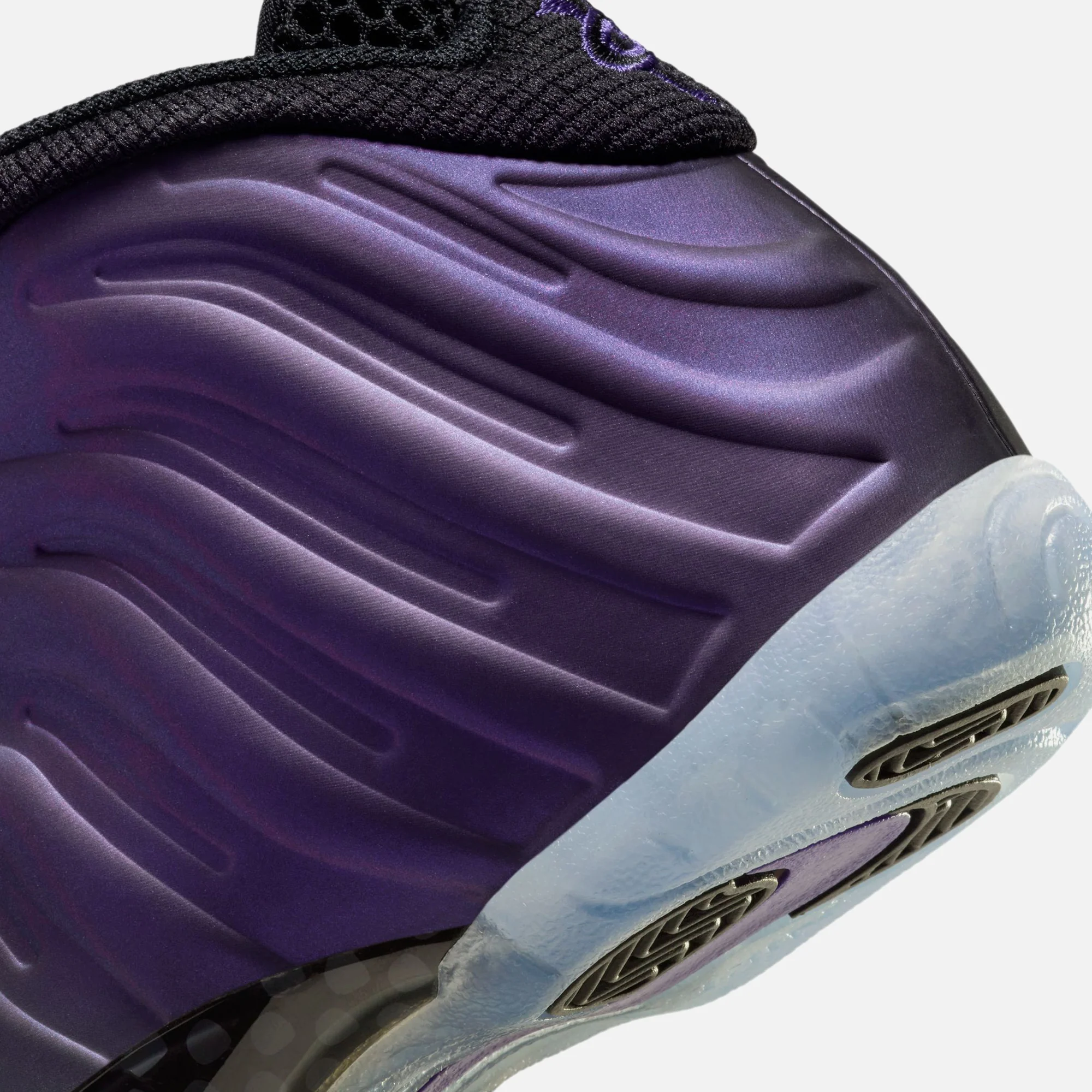 Nike PS Air Foamposite One - Black / Black / Varsity Purple - Image 7
