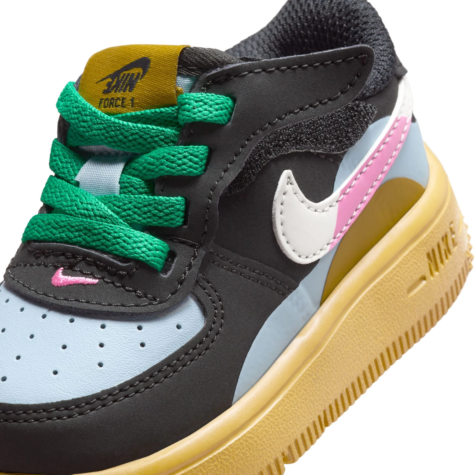 Nike TD Air Force 1 LV8 - Black / Summit White / Light Armory Blue - Image 5