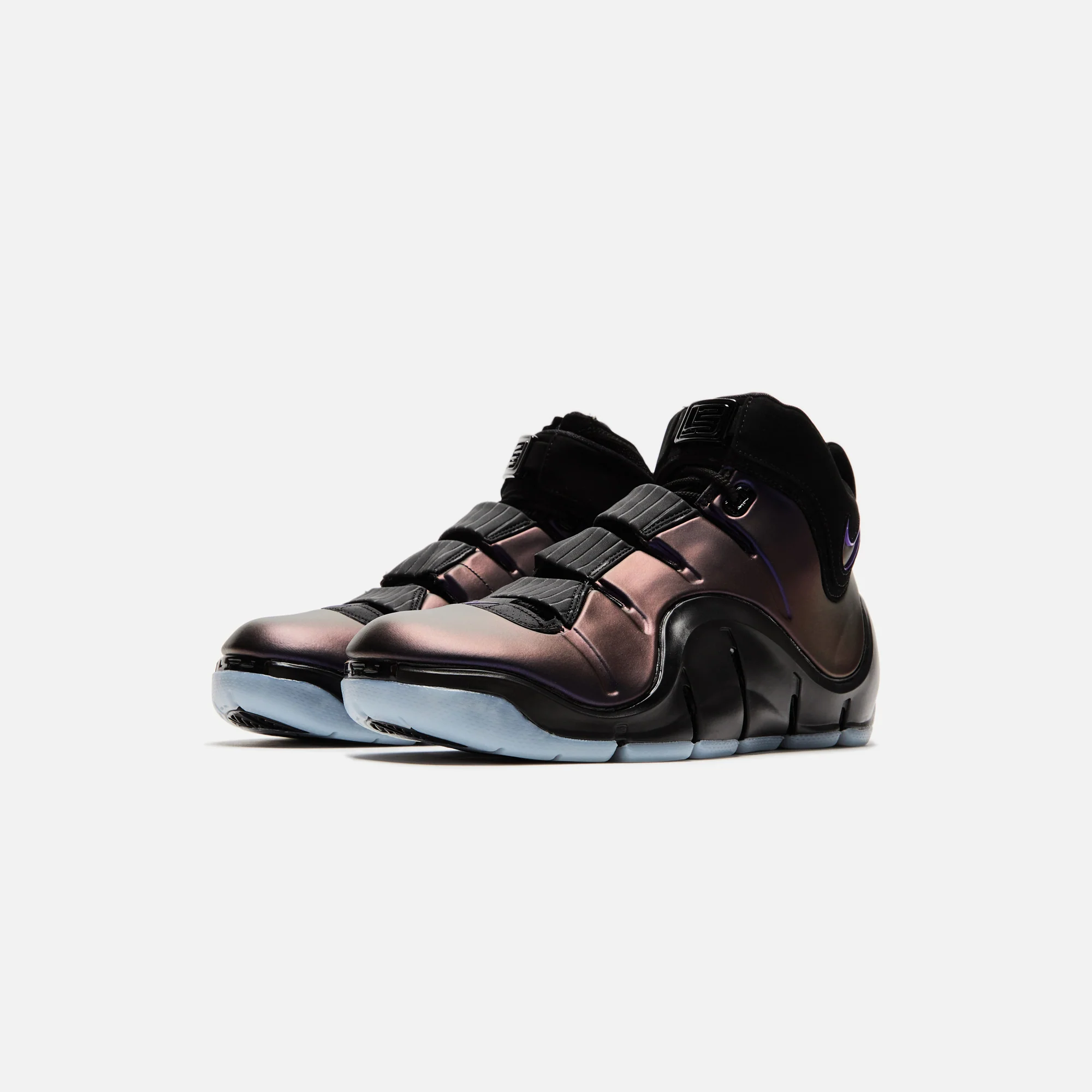 Nike Zoom LeBron IV - Black / Varsity Purple / Blue Tint - Image 2