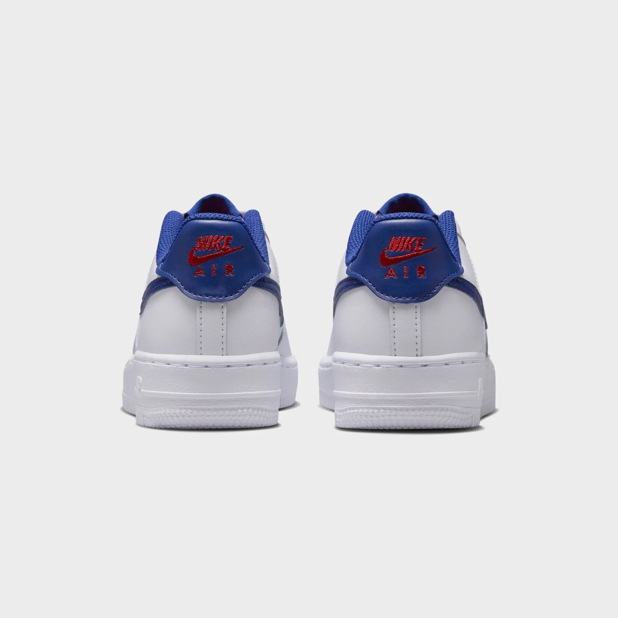 Nike GS Air Force 1 - White / University Red / Deep Royal Blue - Image 3