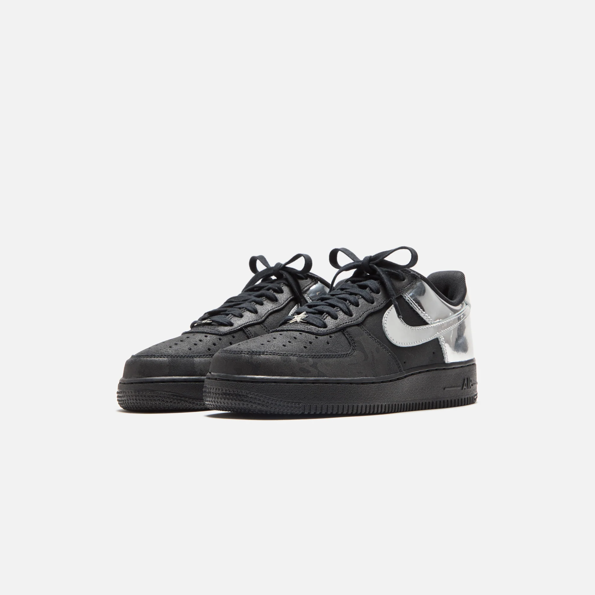 Nike Air Force 1 - Black / Metallic Silver - Image 2