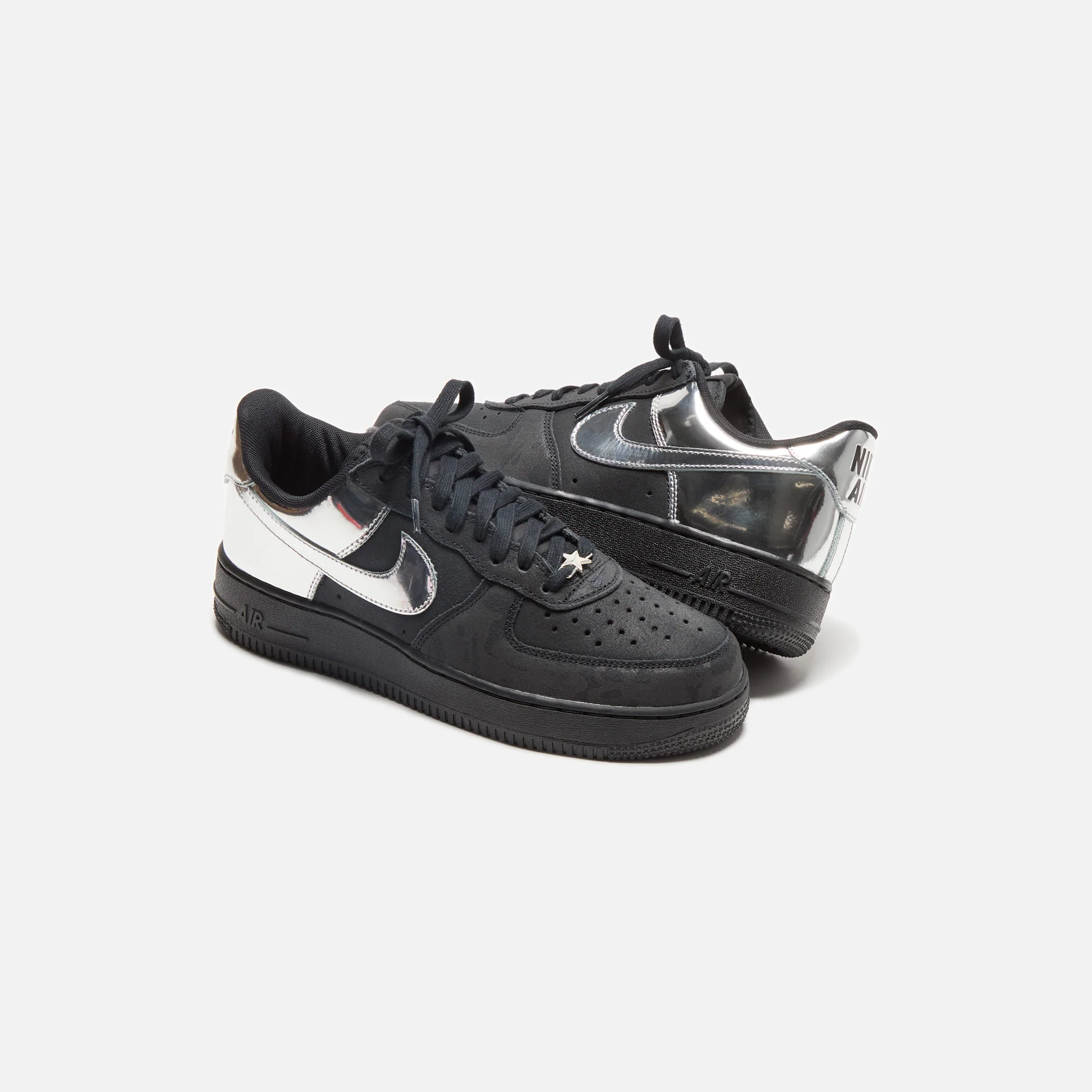 Nike Air Force 1 - Black / Metallic Silver - Image 4