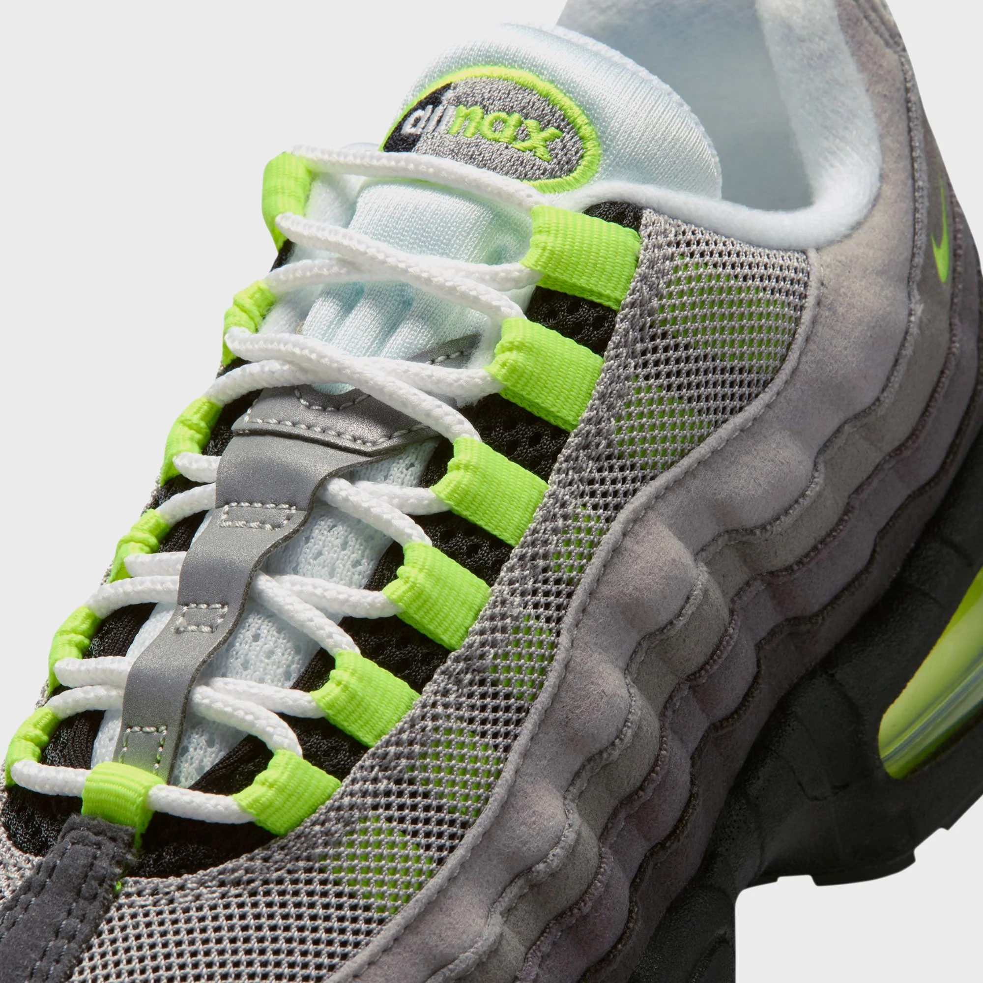 Nike GS Air Max 95 - Black / Anthracite / Light Graphite / Neon Yellow - Image 6