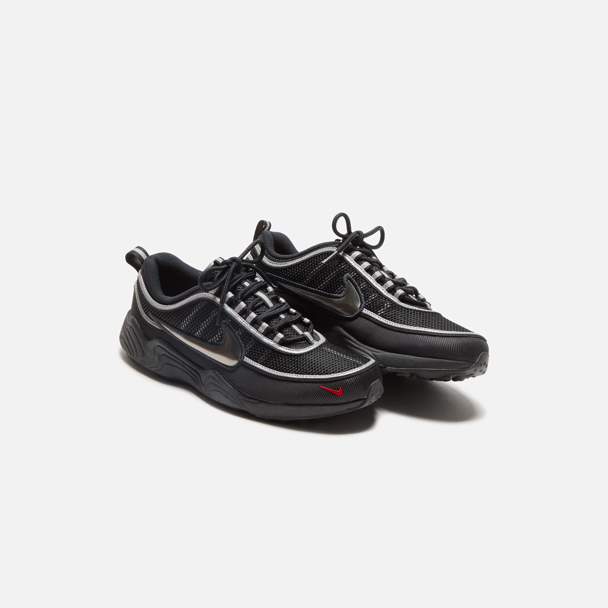 Nike Air Zoom Spiridon - Black / Metallic Silver / Sport Red - Image 4