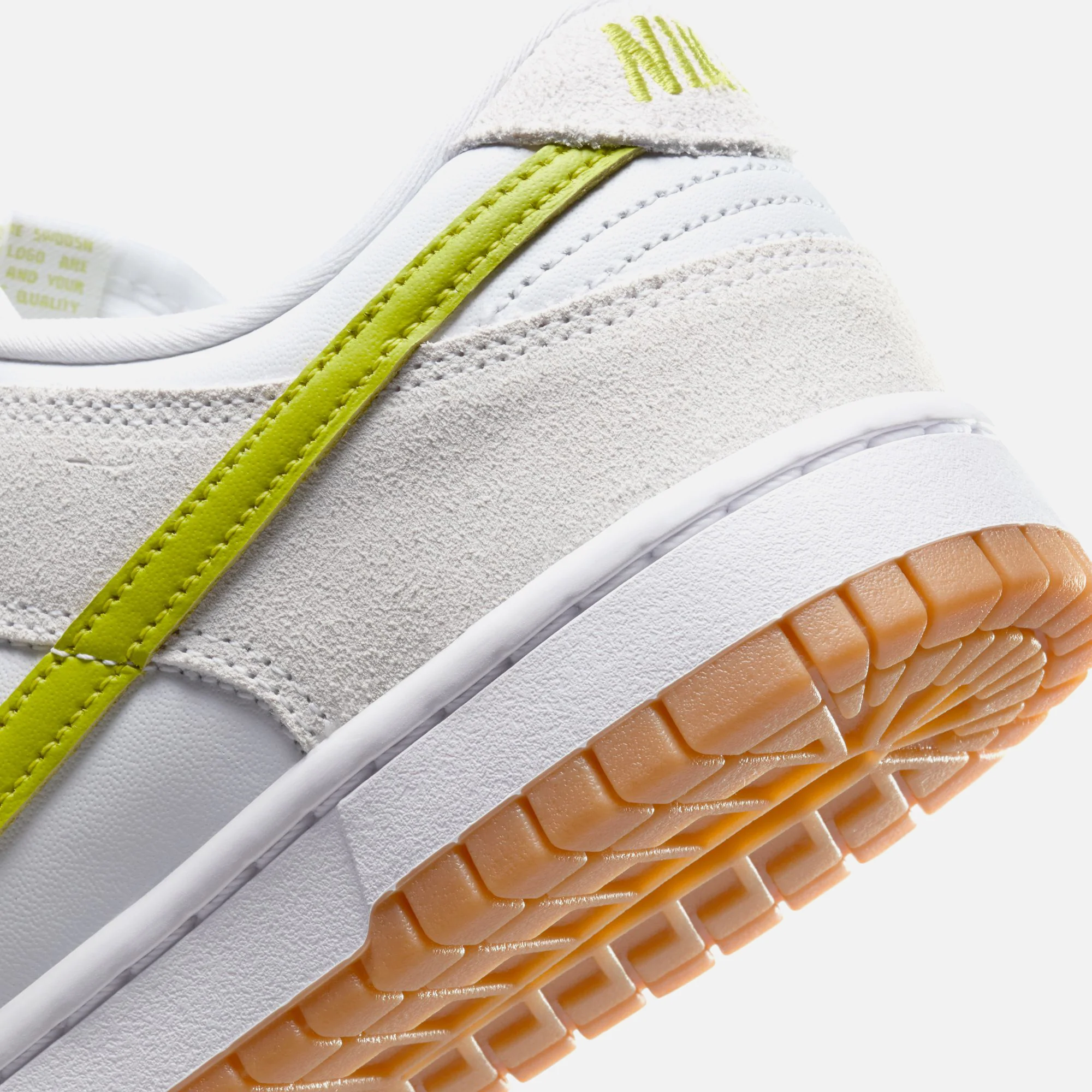 Nike WMNS Dunk Low AH - Sail / Bright Cactus / Gum Yellow - Image 7