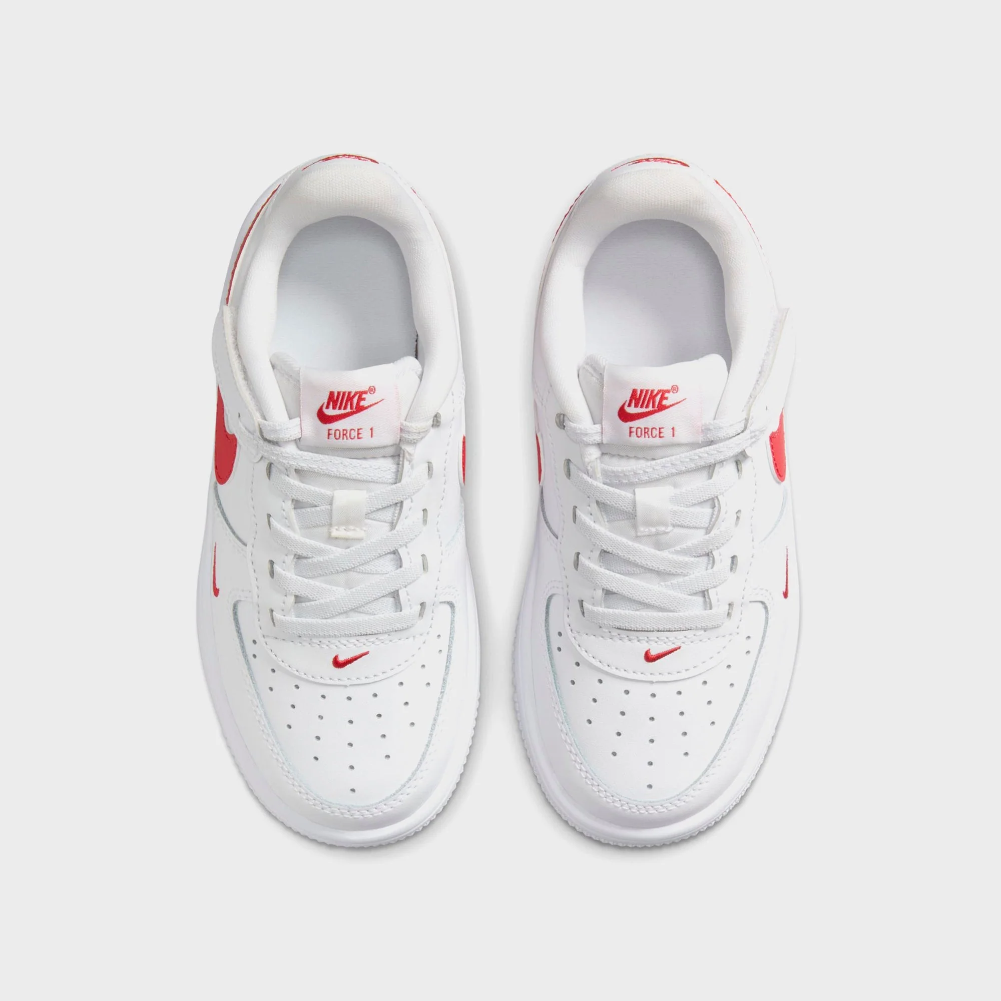 Nike PS Force 1 Low Easyon Stretch Lace Casual - White / University Red - Image 4