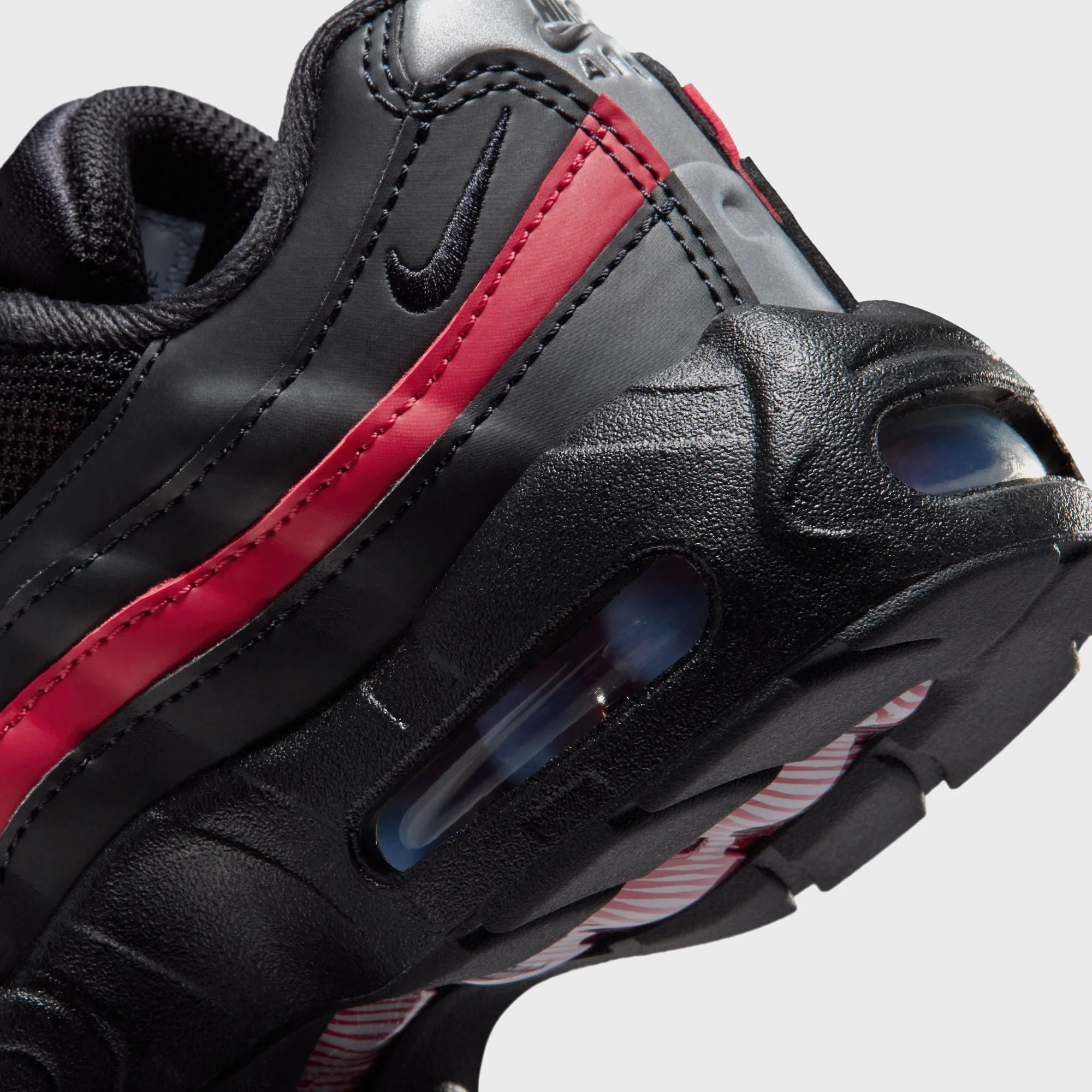 Nike PS Air Max 95 Recraft - Black / Team Crimson / Wolf Grey - Image 7