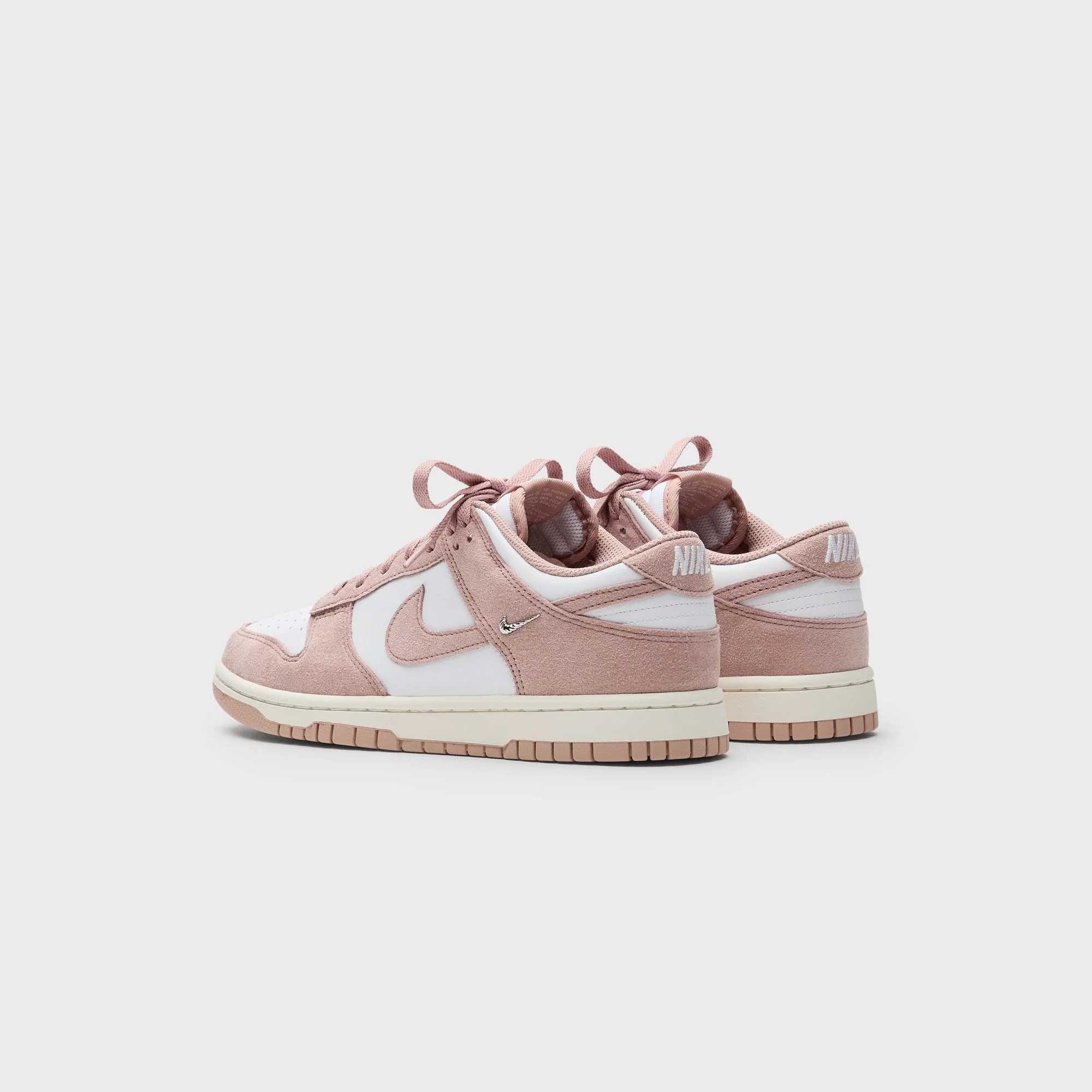 Nike WMNS Dunk Low - White / Particle Pink / Sail / Metallic Silver - Image 4