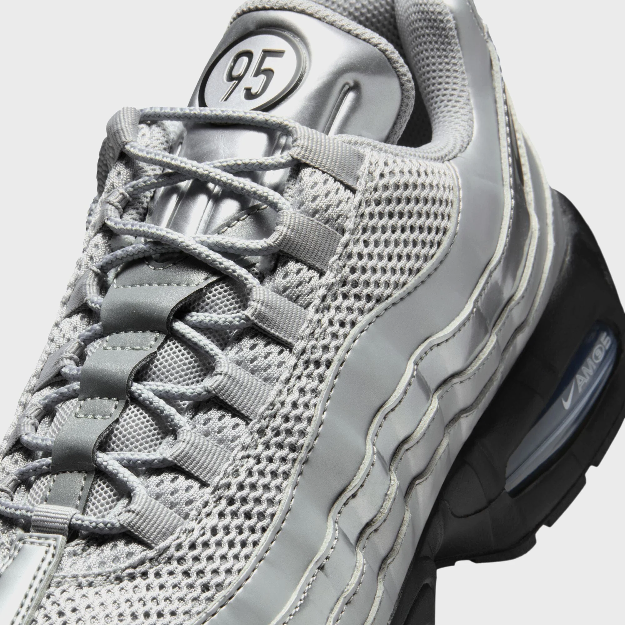 Nike Air Max 95 Big Bubble - Metallic Silver / Black - Image 6