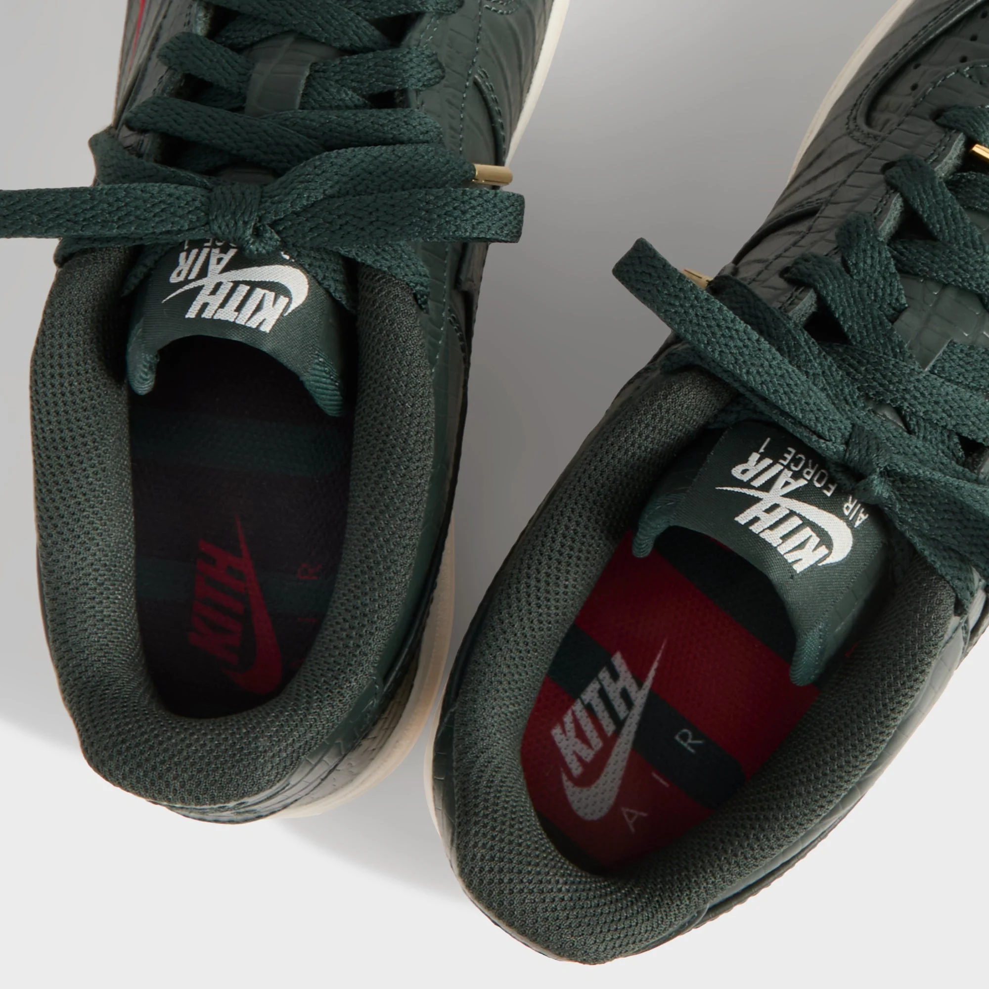 Kith for Nike GS Air Force 1 - Black Spruce / Phantom / Varsity Red - Image 8