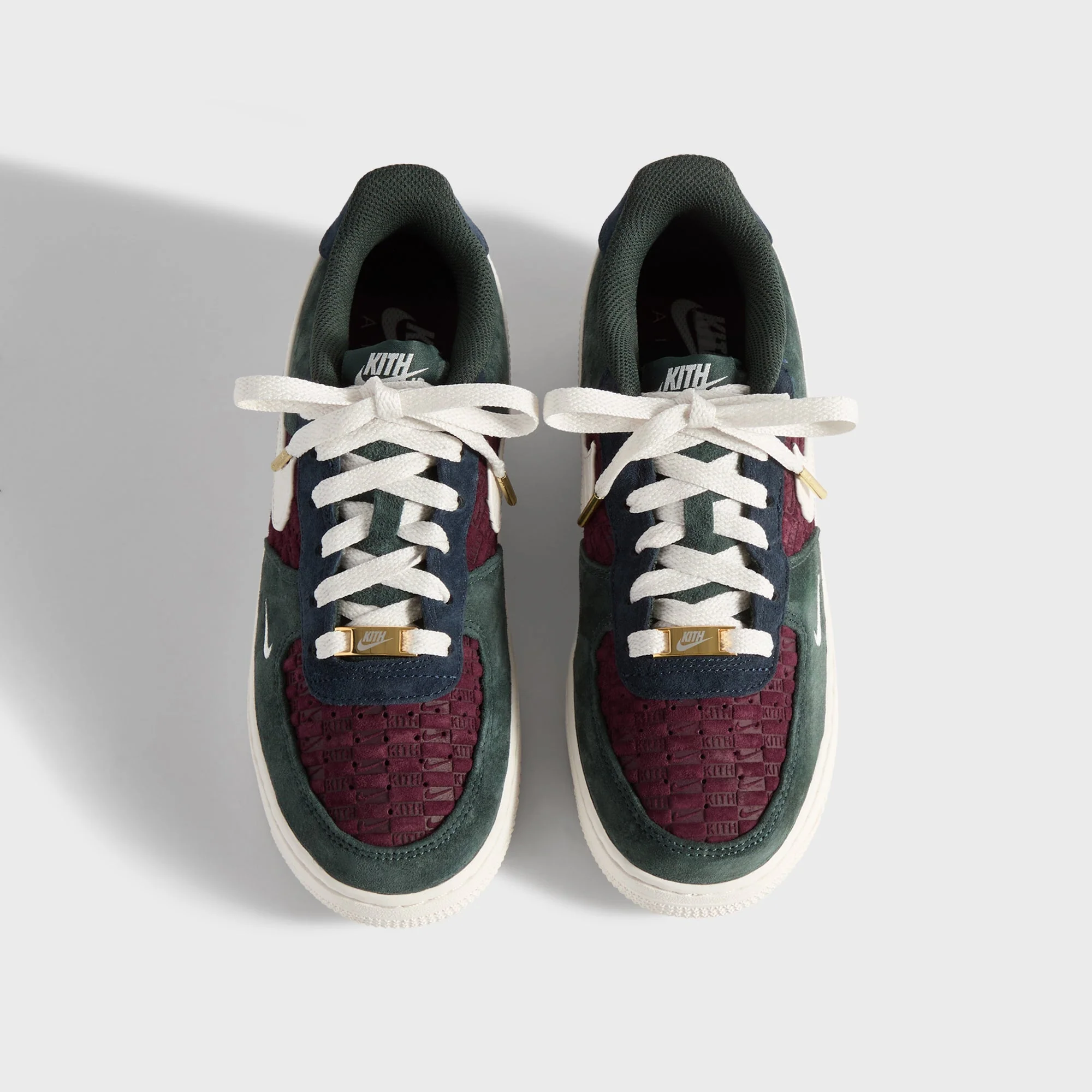 Kith for Nike GS Air Force 1 Low Lace - Night Maroon / Phantom - Image 6