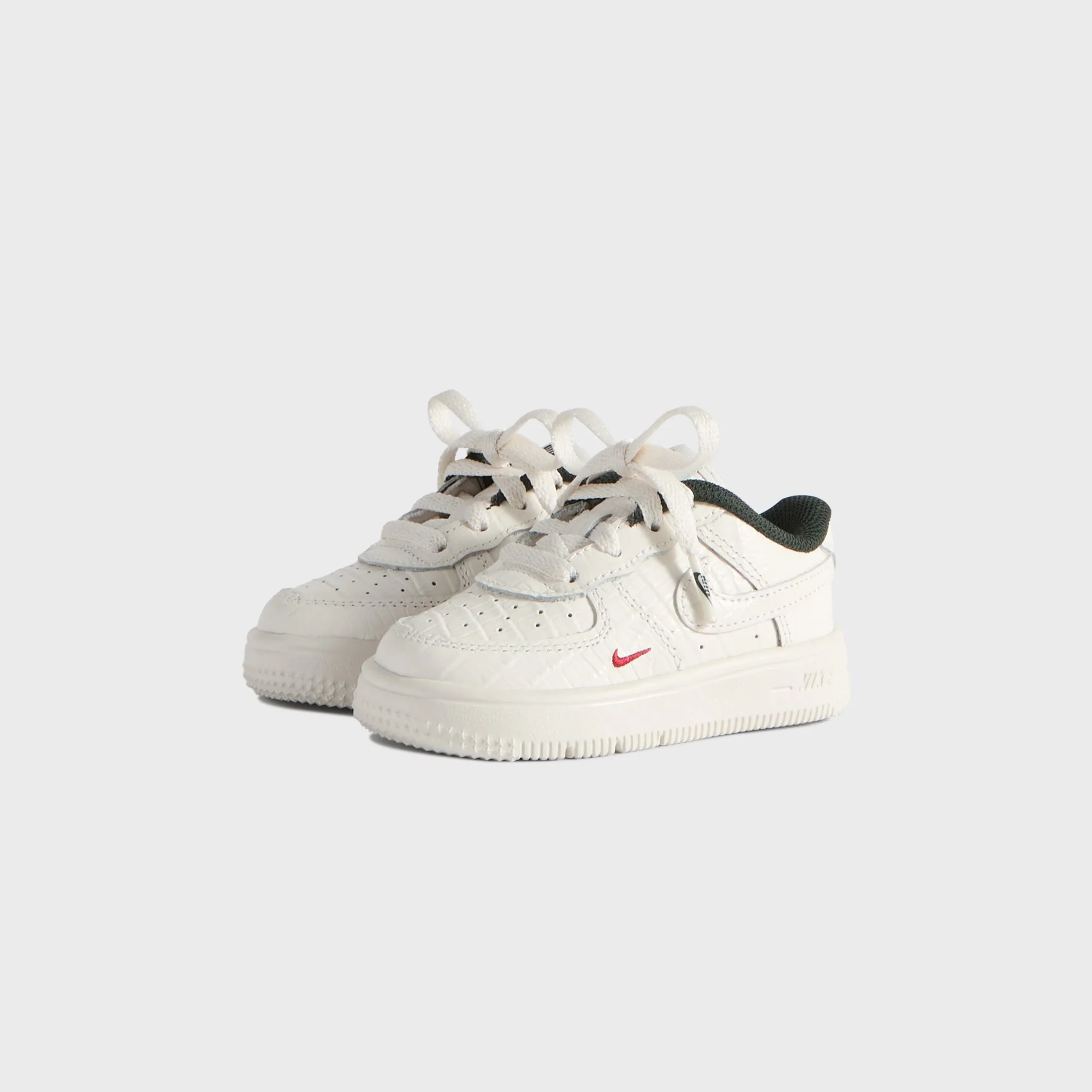 Kith for Nike TD Air Force 1 - Phantom / Black Spruce / Varsity Red - Image 2