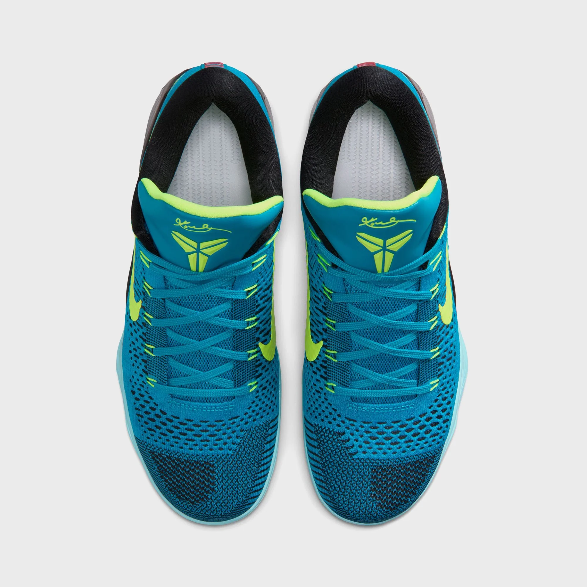 Nike Kobe 9 Elite Low Protro - Neo Turquoise / Volt / Midnight Navy - Image 4