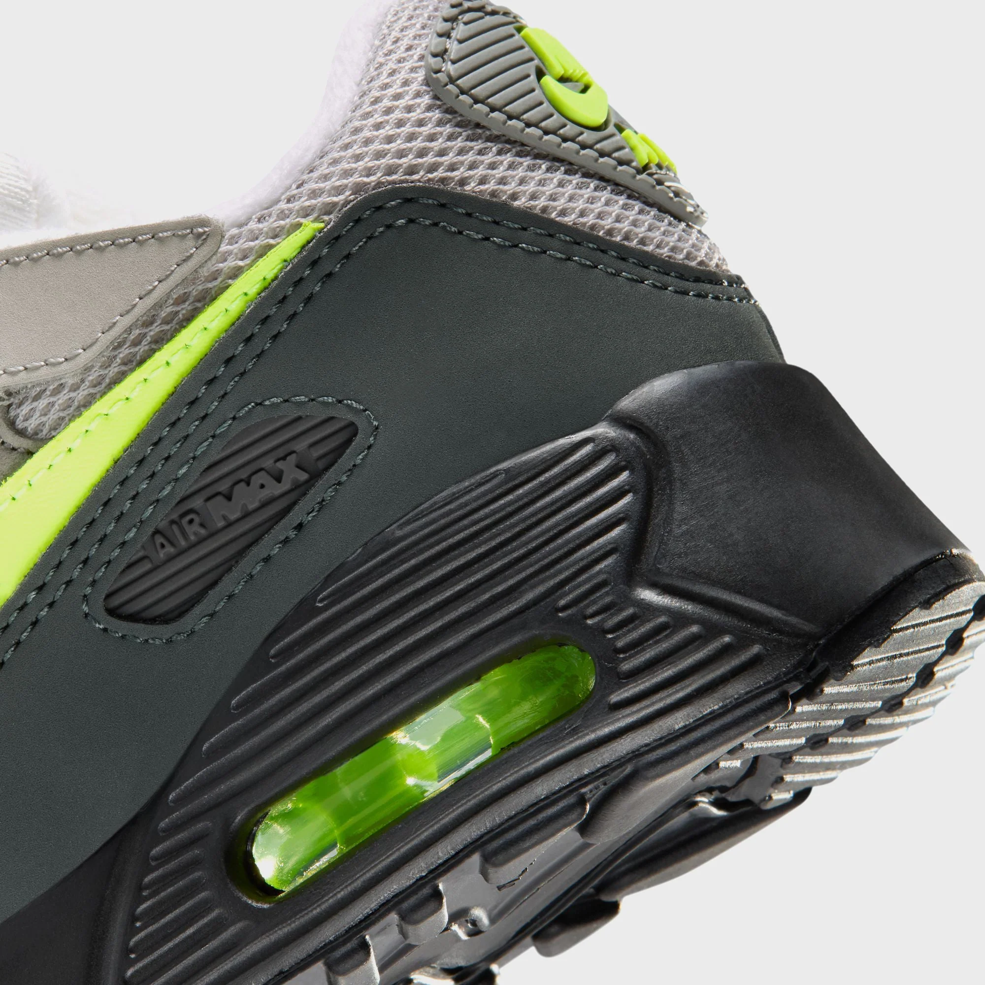 Nike PS Air Max 90 - Black / Anthracite / Light Charcoal / Neon Yellow - Image 7