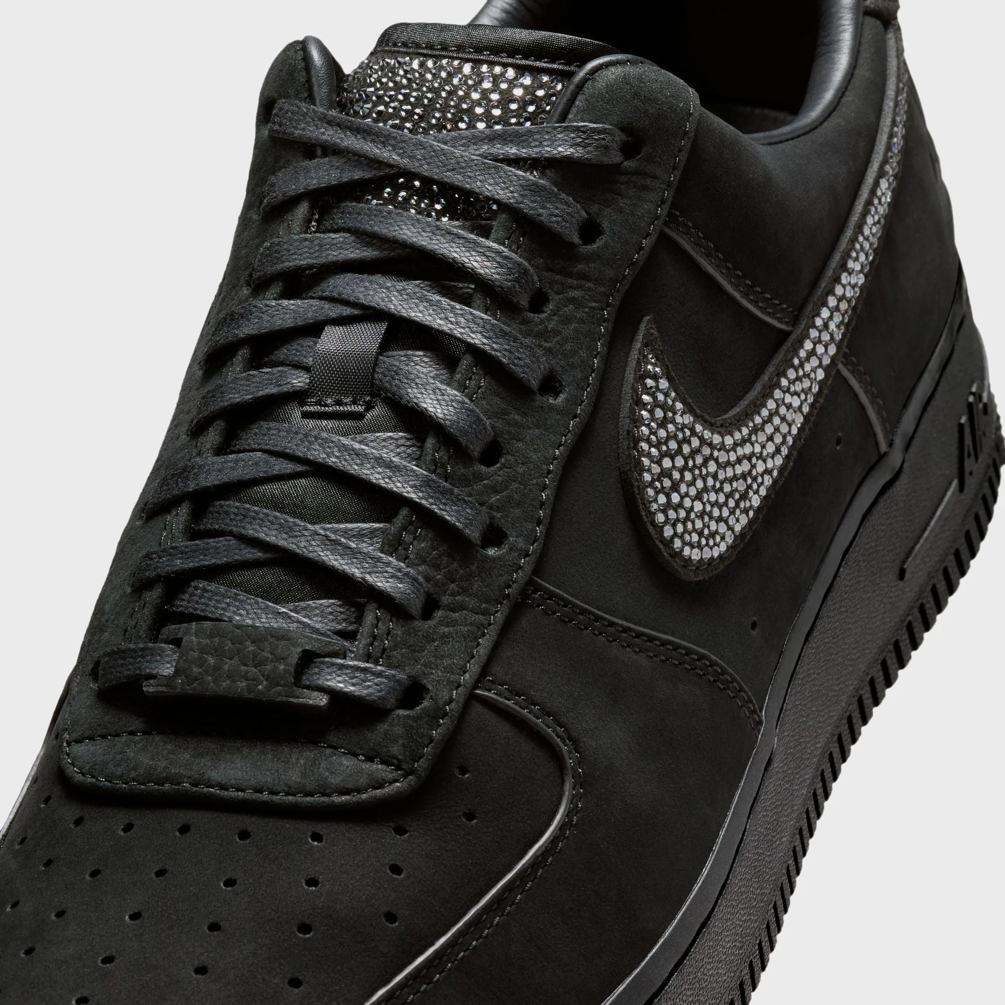 Nike x Ja Morant Air Force 1 Low - Black / Metallic Silver / Cobalt Bliss - Image 6