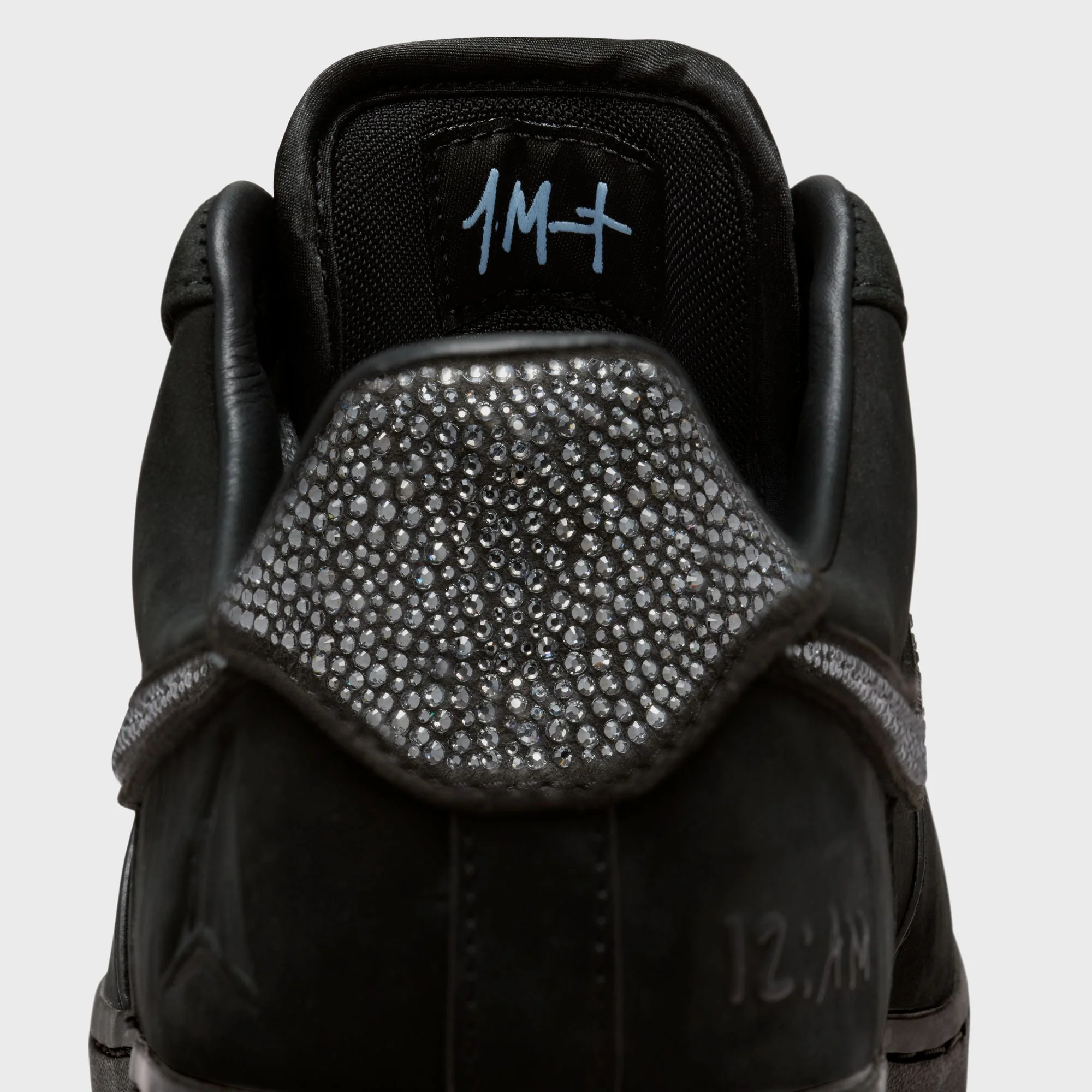 Nike x Ja Morant Air Force 1 Low - Black / Metallic Silver / Cobalt Bliss - Image 9