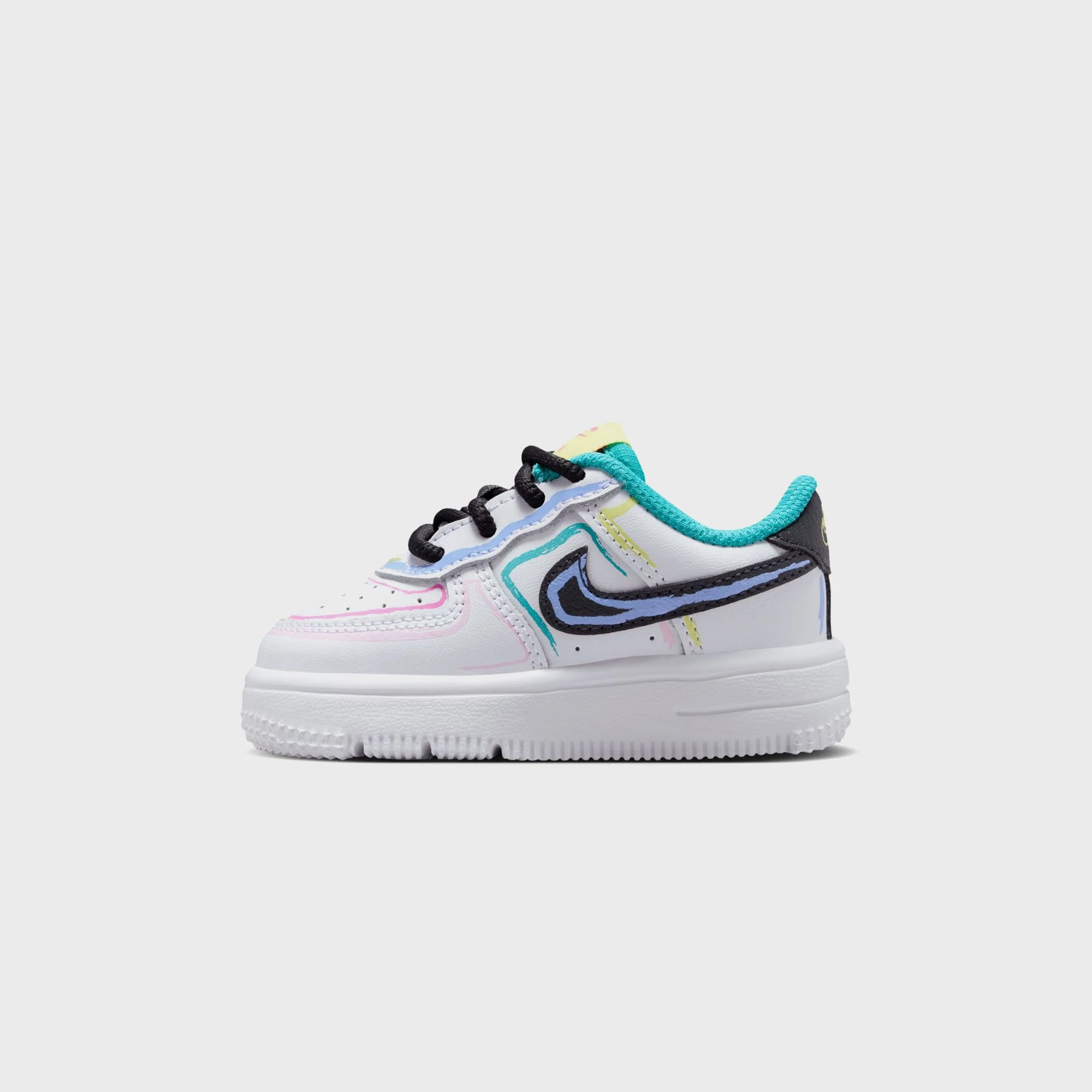 Nike TD Force 1 Low - White / Hyper Pink / Dusty Cactus / Anthracite - Image 3