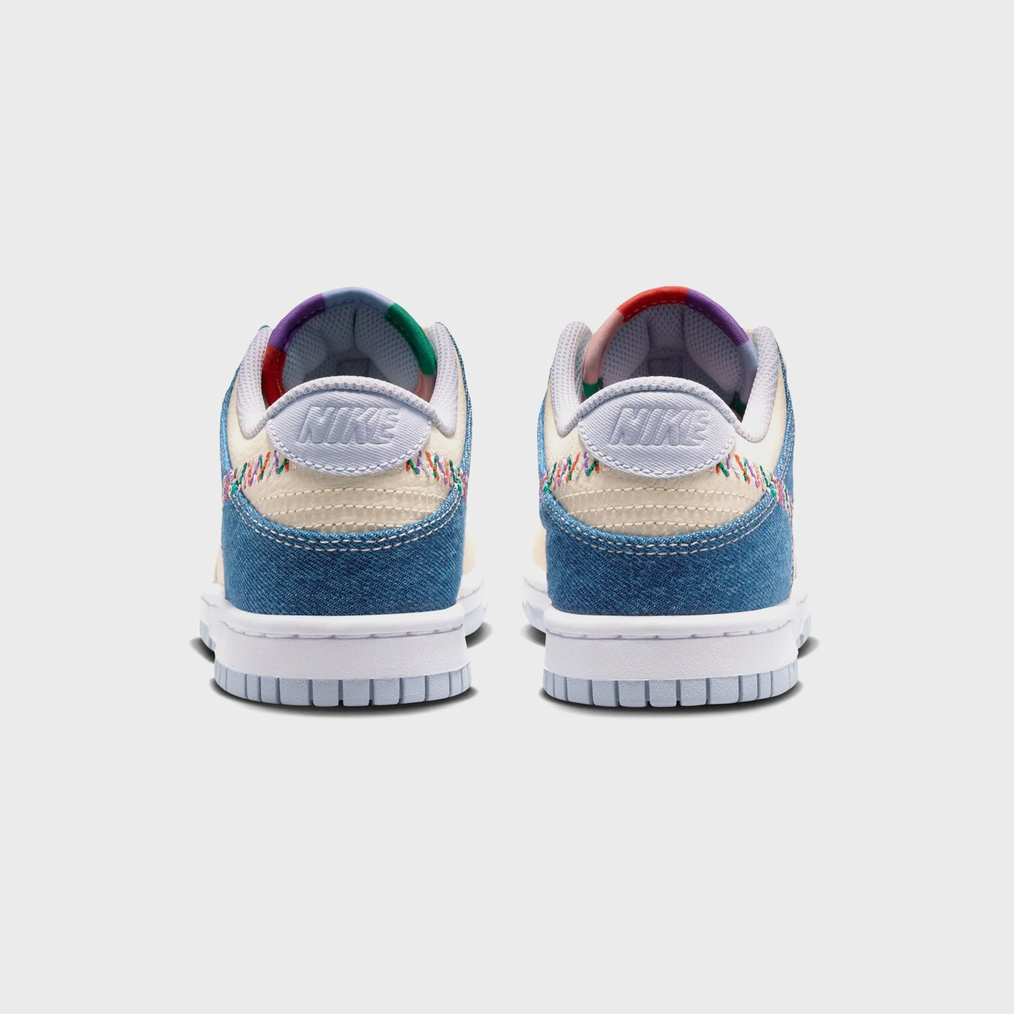 Nike GS Dunk Low - Soft Pearl / Blue Denim / Midnight Navy / Multicolor - Image 5