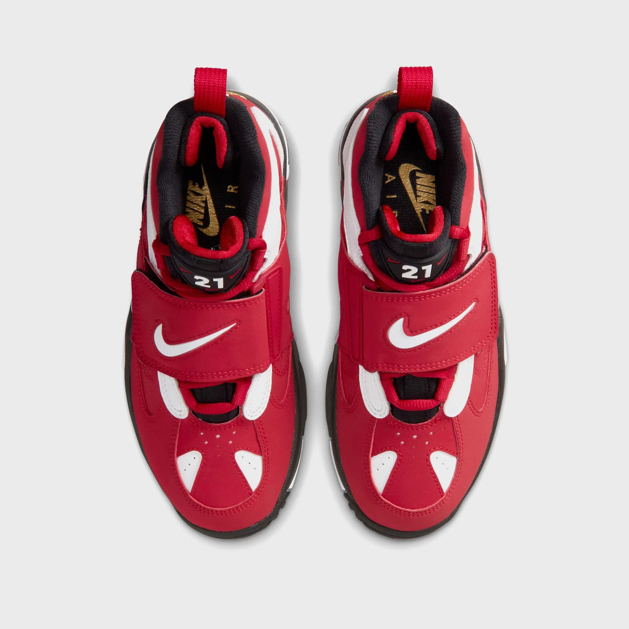 Nike GS Air Diamond Turf II - Main Red / Black / Metallic Gold / White - Image 3