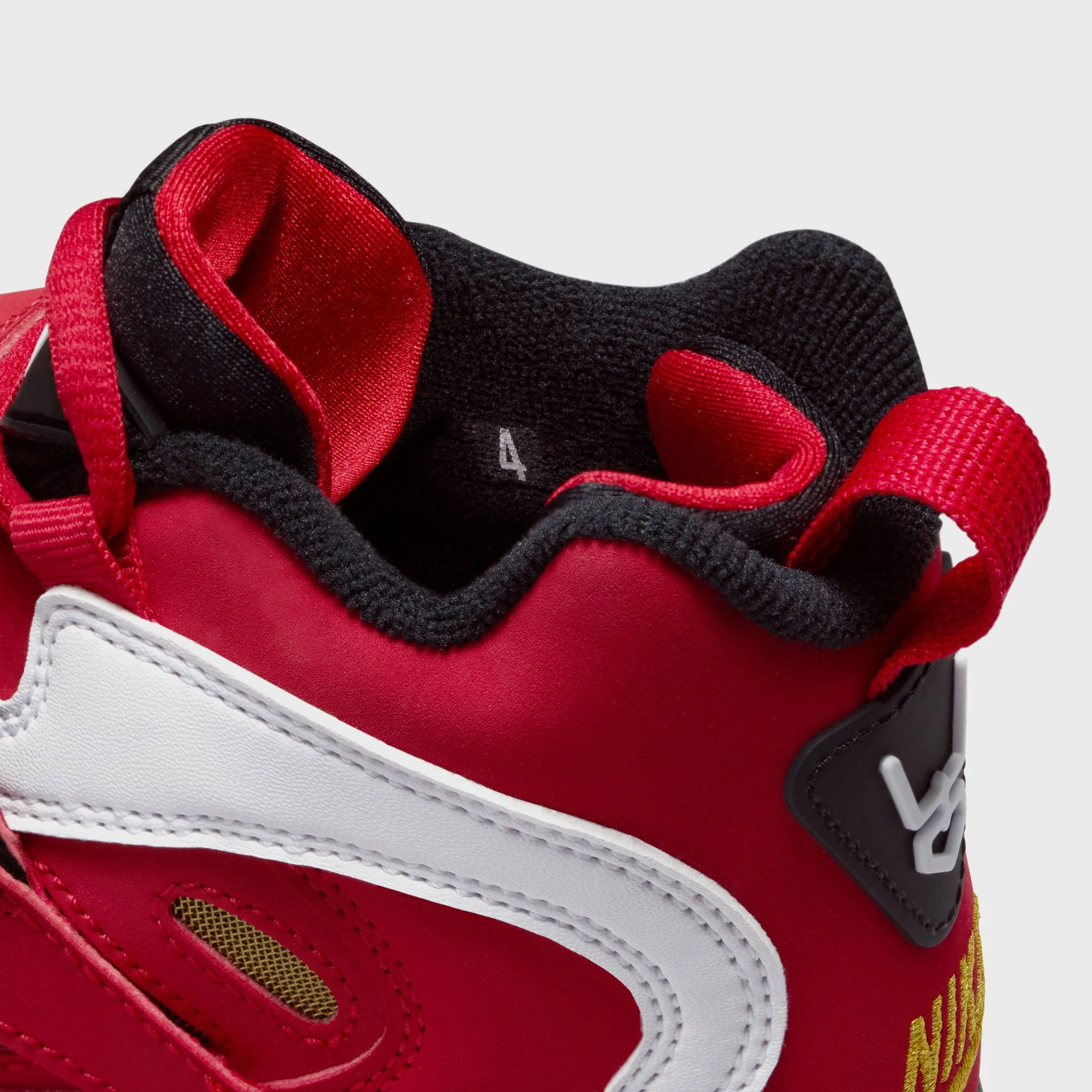 Nike GS Air Diamond Turf II - Main Red / Black / Metallic Gold / White - Image 8