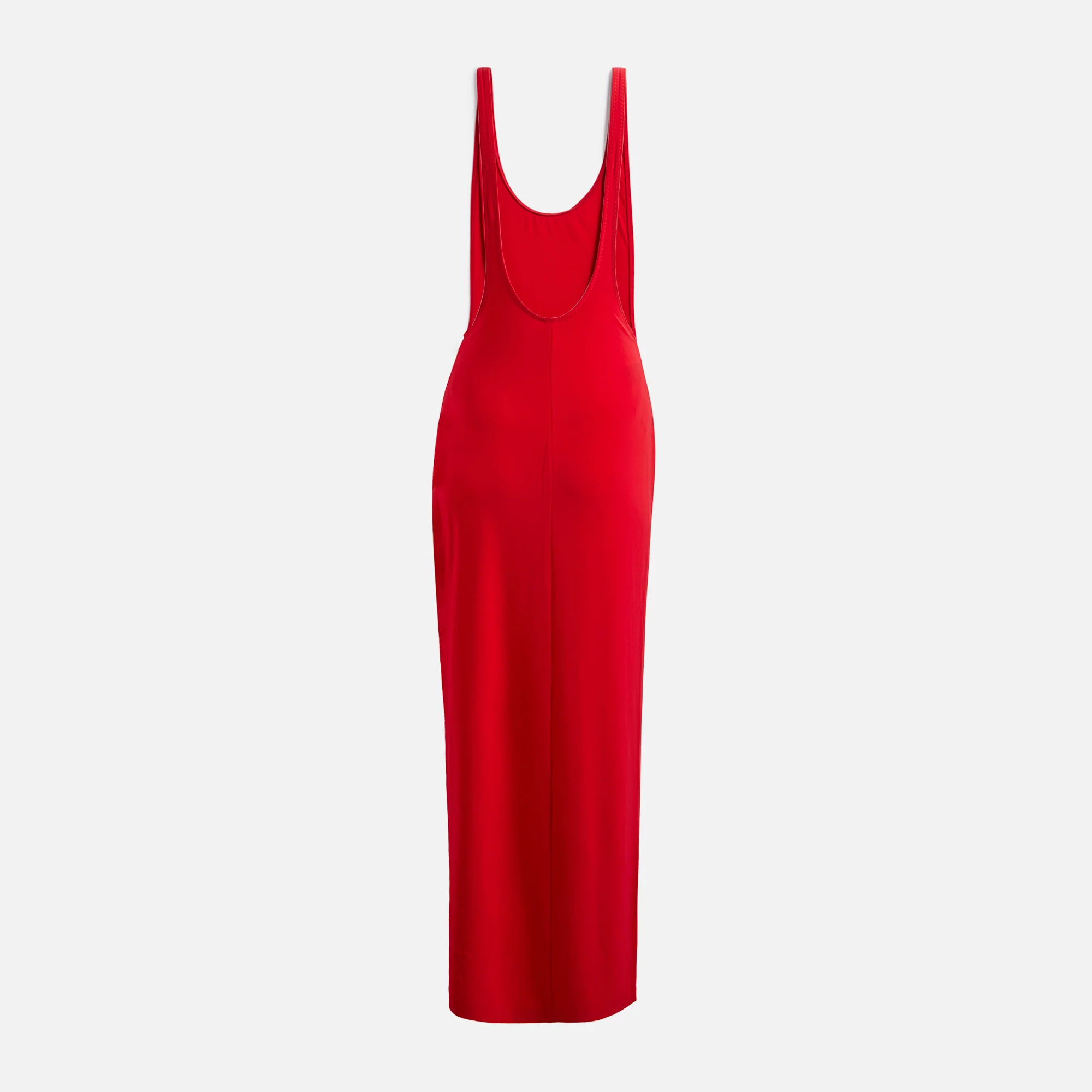 Norma Kamali Marissa Wide Slit Gown - Tiger Red - Image 2