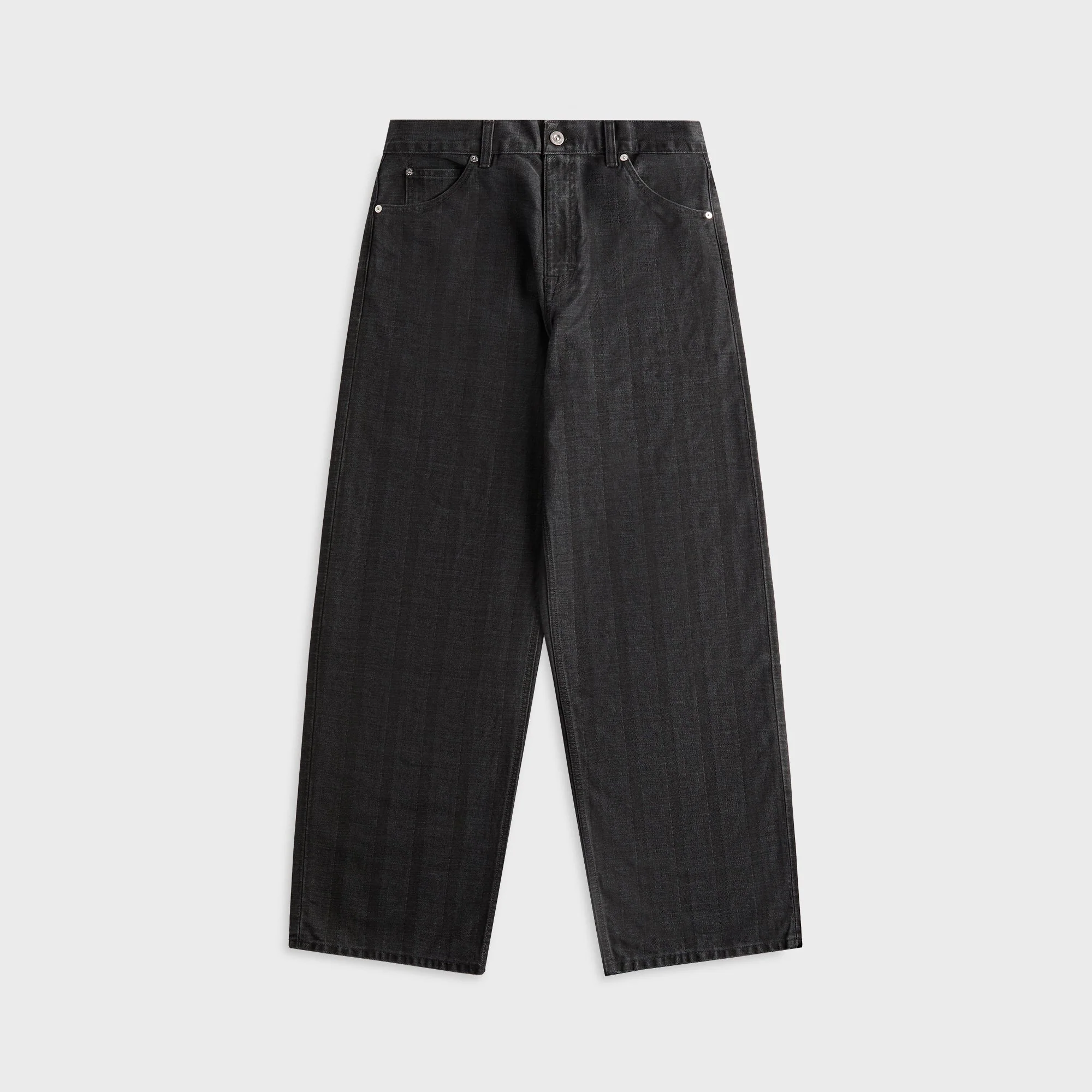 Our Legacy Vast Cut Denim Jean - Black Coated Herringbone