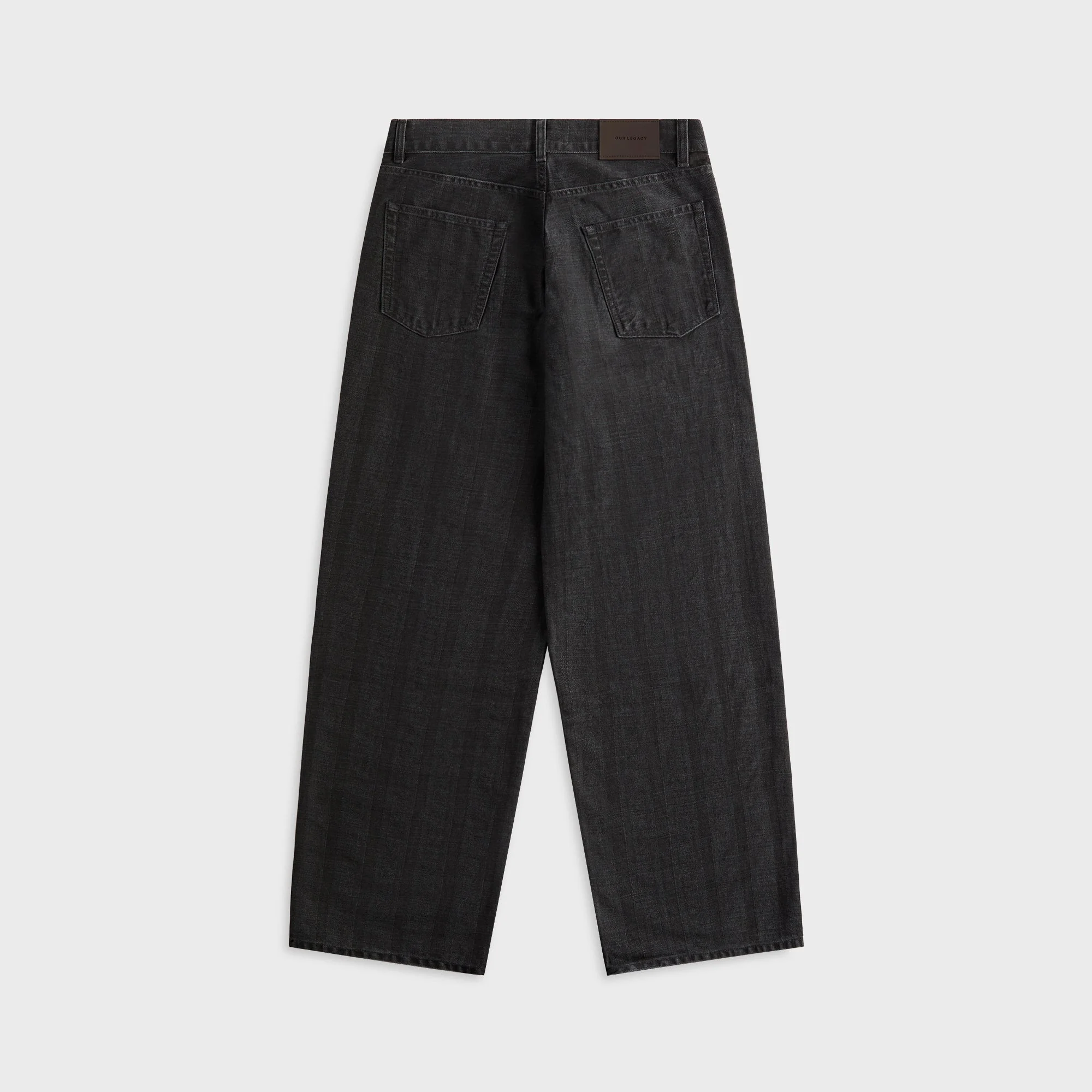 Our Legacy Vast Cut Denim Jean - Black Coated Herringbone - Image 2