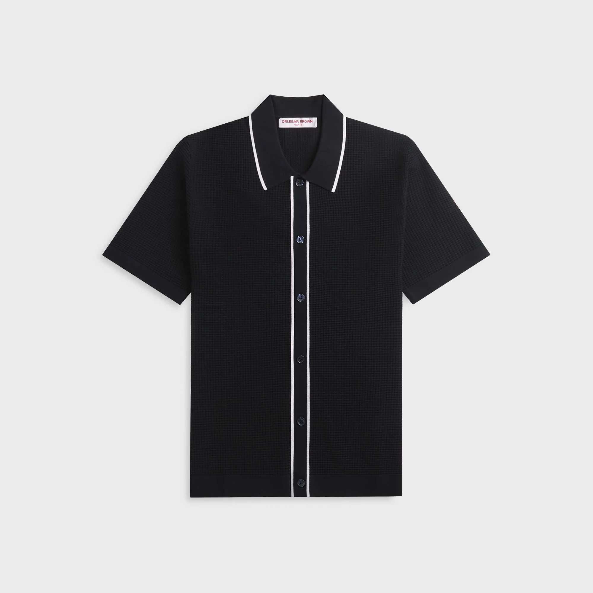 Orlebar Brown Roddy Button-Thru Shirt - Night Iris / Cloud