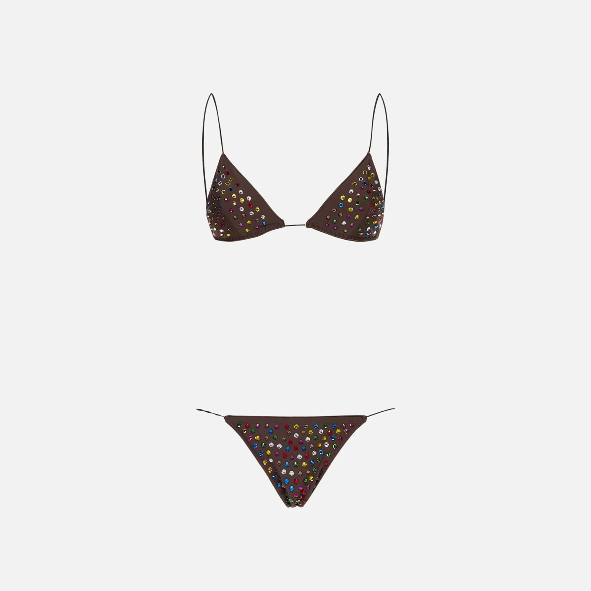 Oseree Gem Two Piece Bikini - Brown