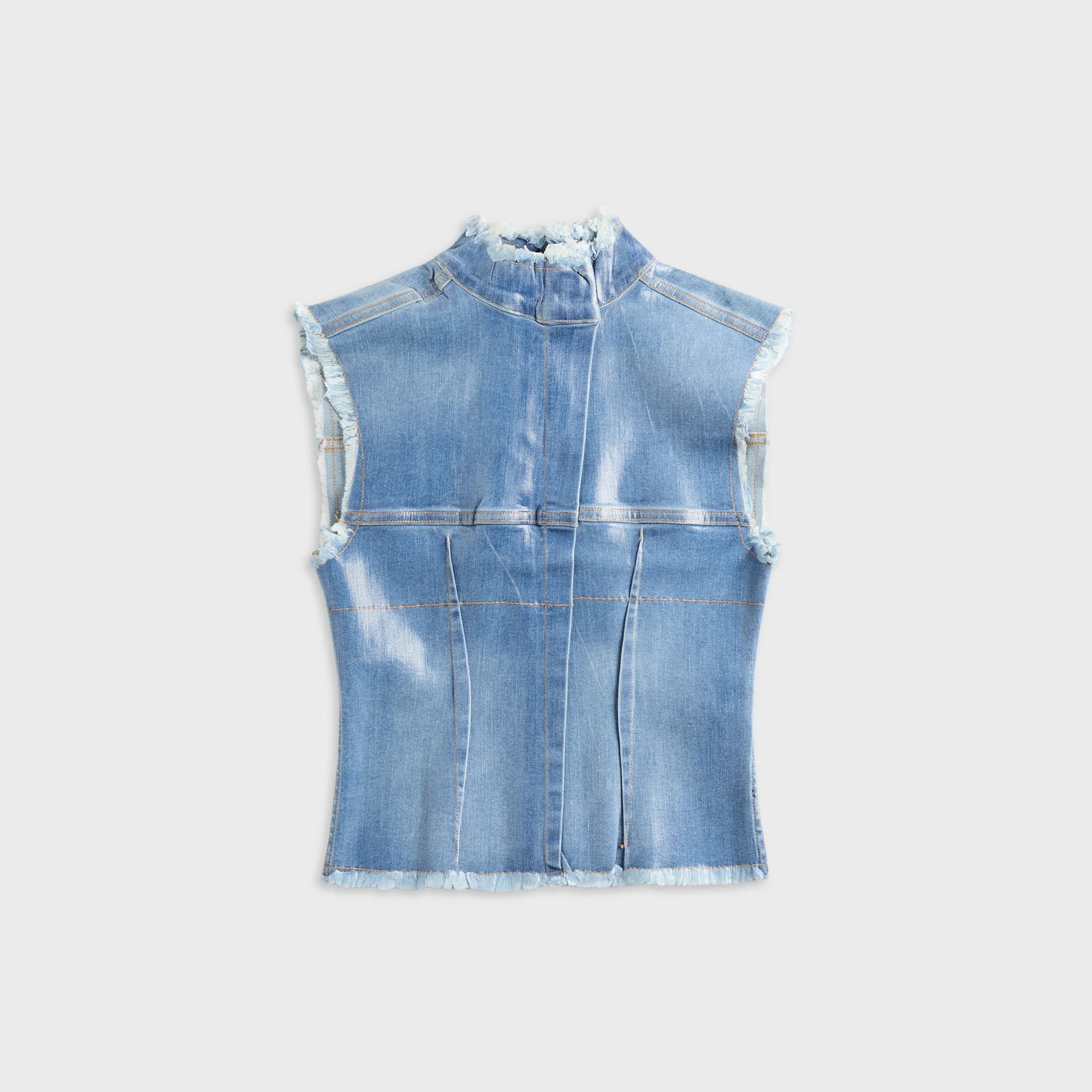 Ottolinger Glazed Denim Zip Top - Blue - Image 2