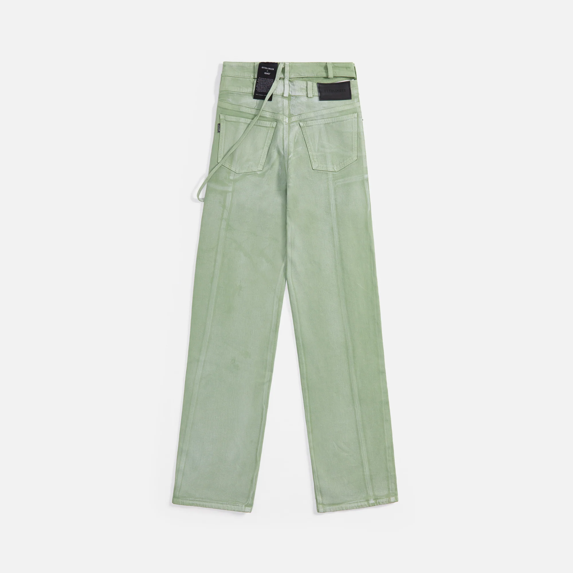 Ottolinger Signature Wrap Jeans - Pistachio Paint - Image 2