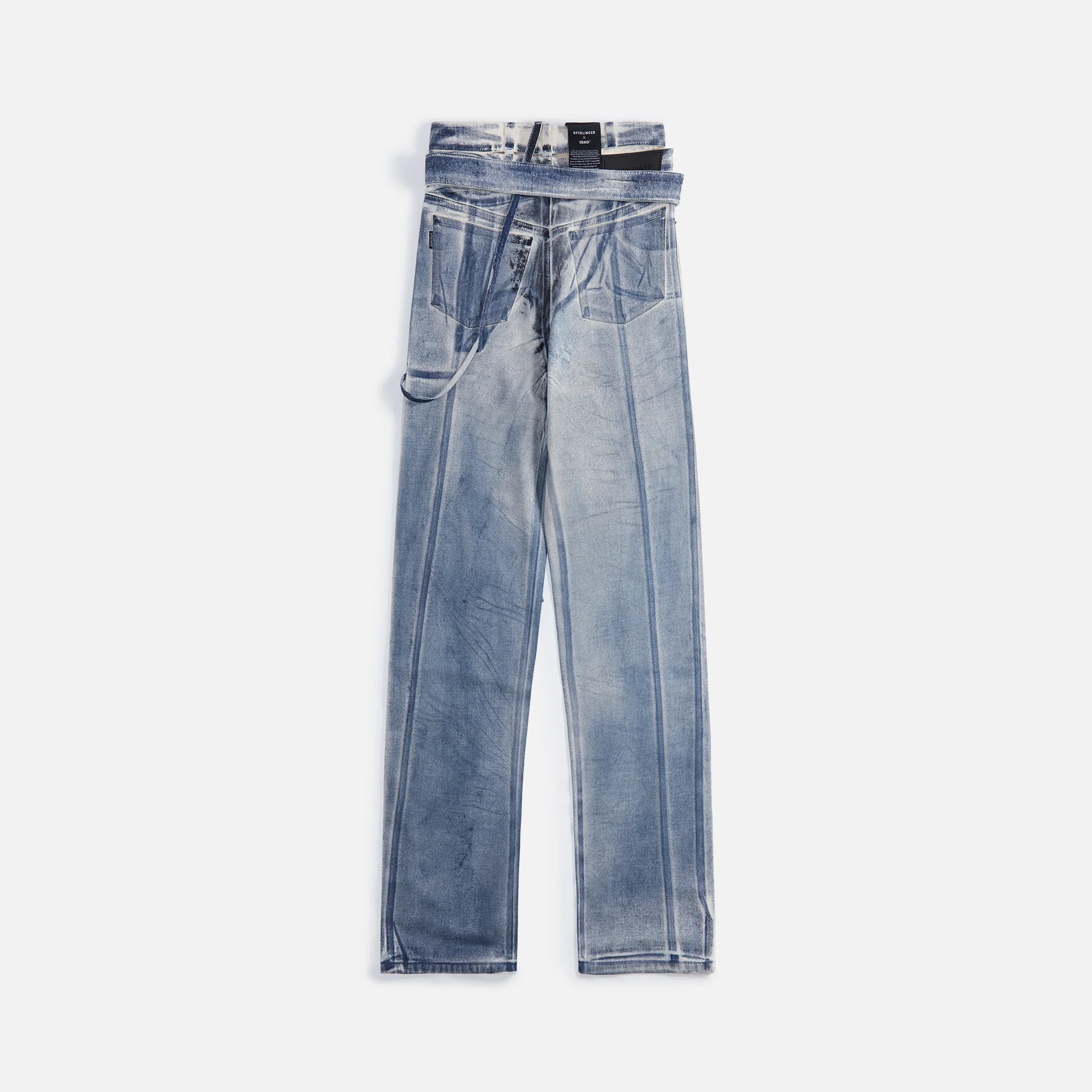 Ottolinger Signature Wrap Jeans - Sand / Blue Paint - Image 2